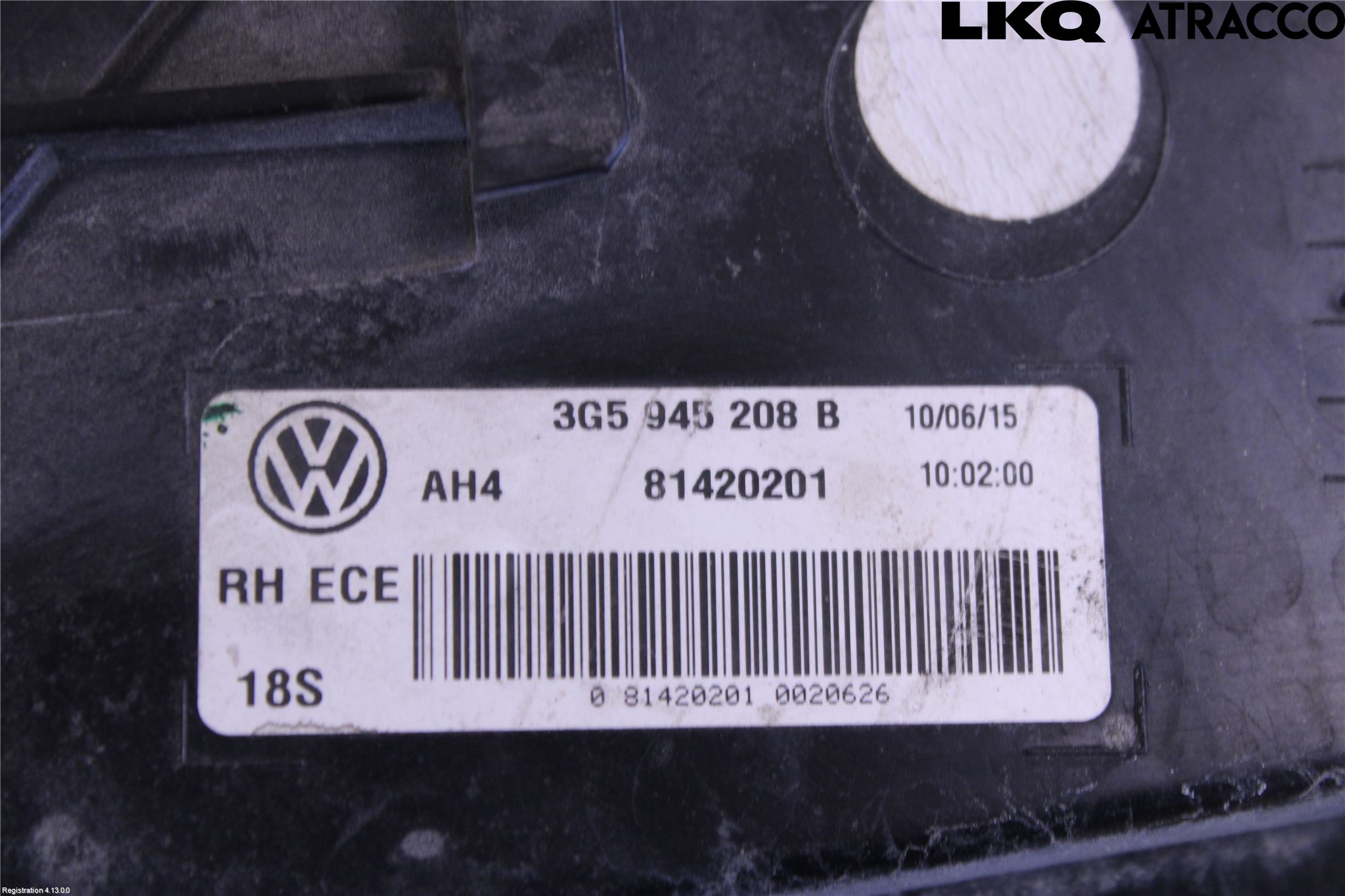 Volkswagen VW PASSAT 15-19 Baklykt Høyre