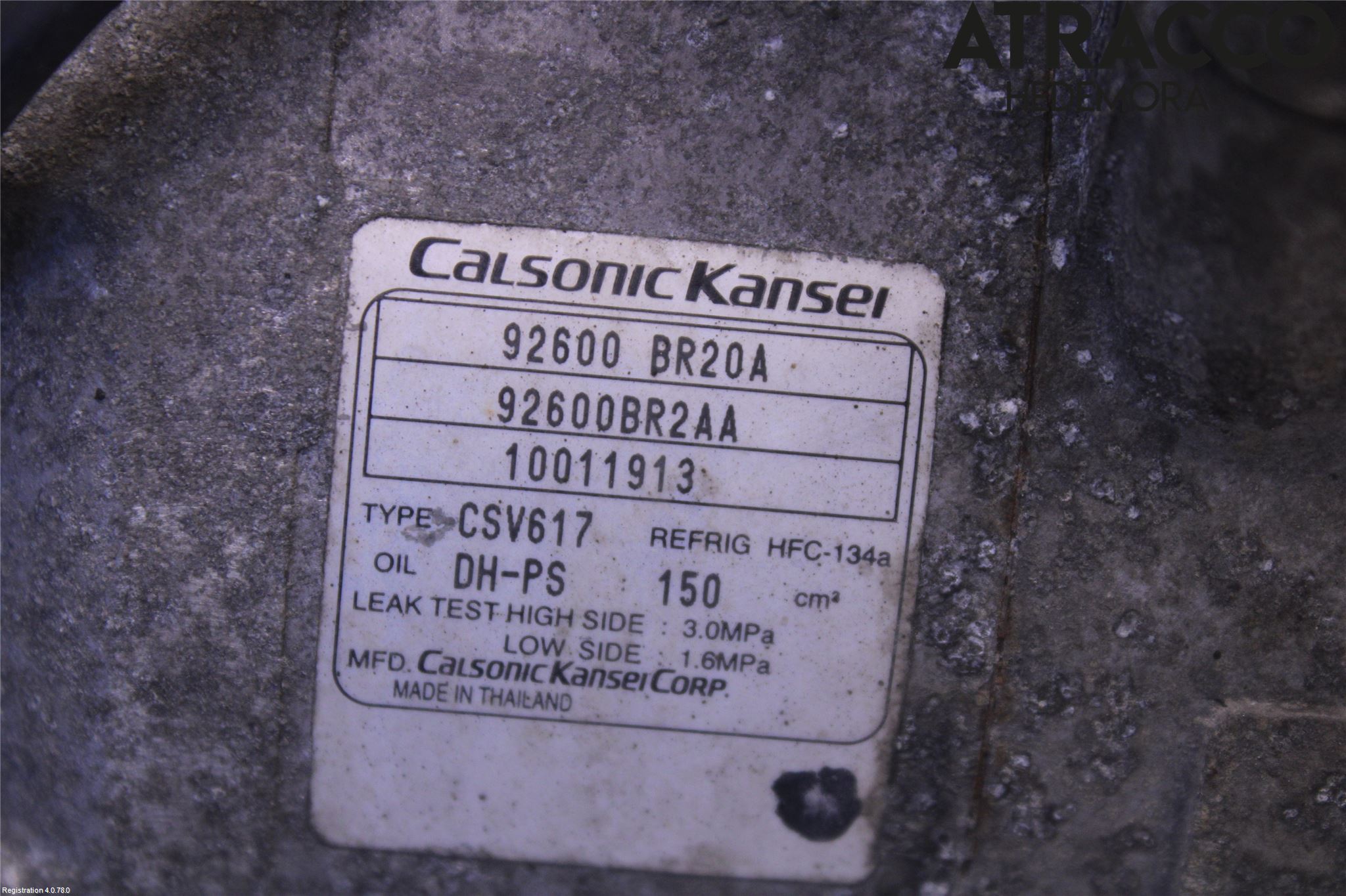 Nissan QASHQAI 10-14 Varme Ac Kompressor