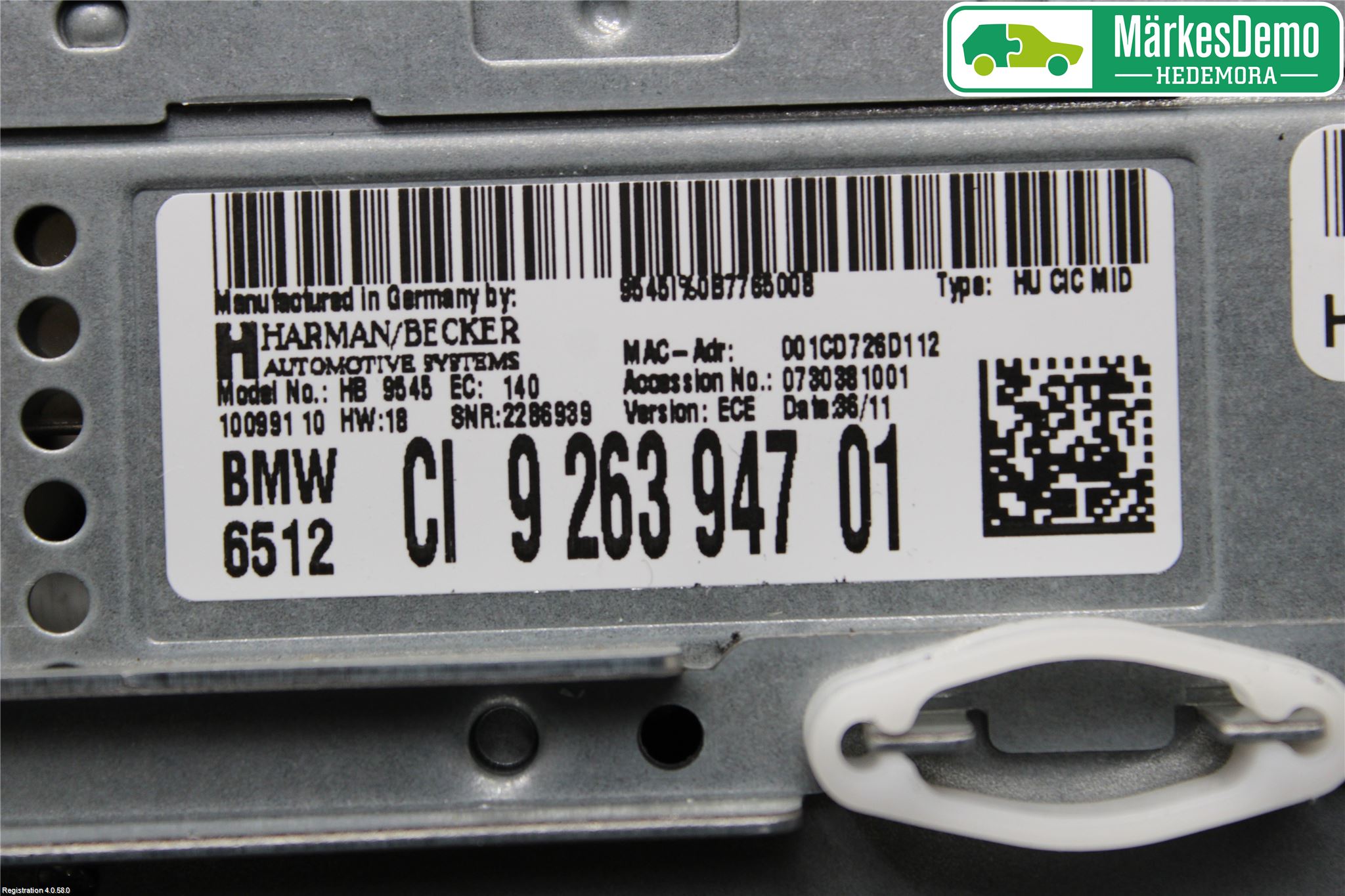 BMW 3 E90/91 SED/TOU 05-12 Stereo Radio Med Cd