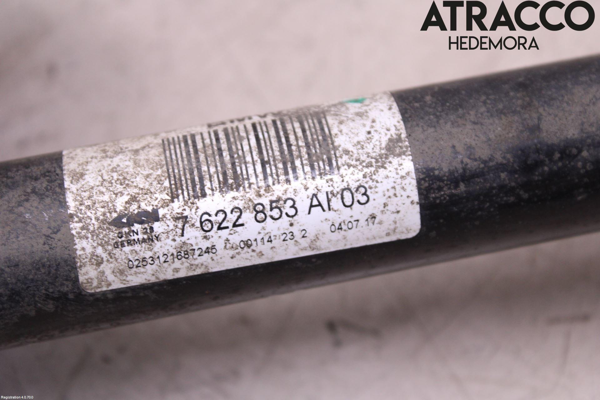 BMW 3 F30/F31/F80 12-19 Drivaksel Bak Kompl Venstre