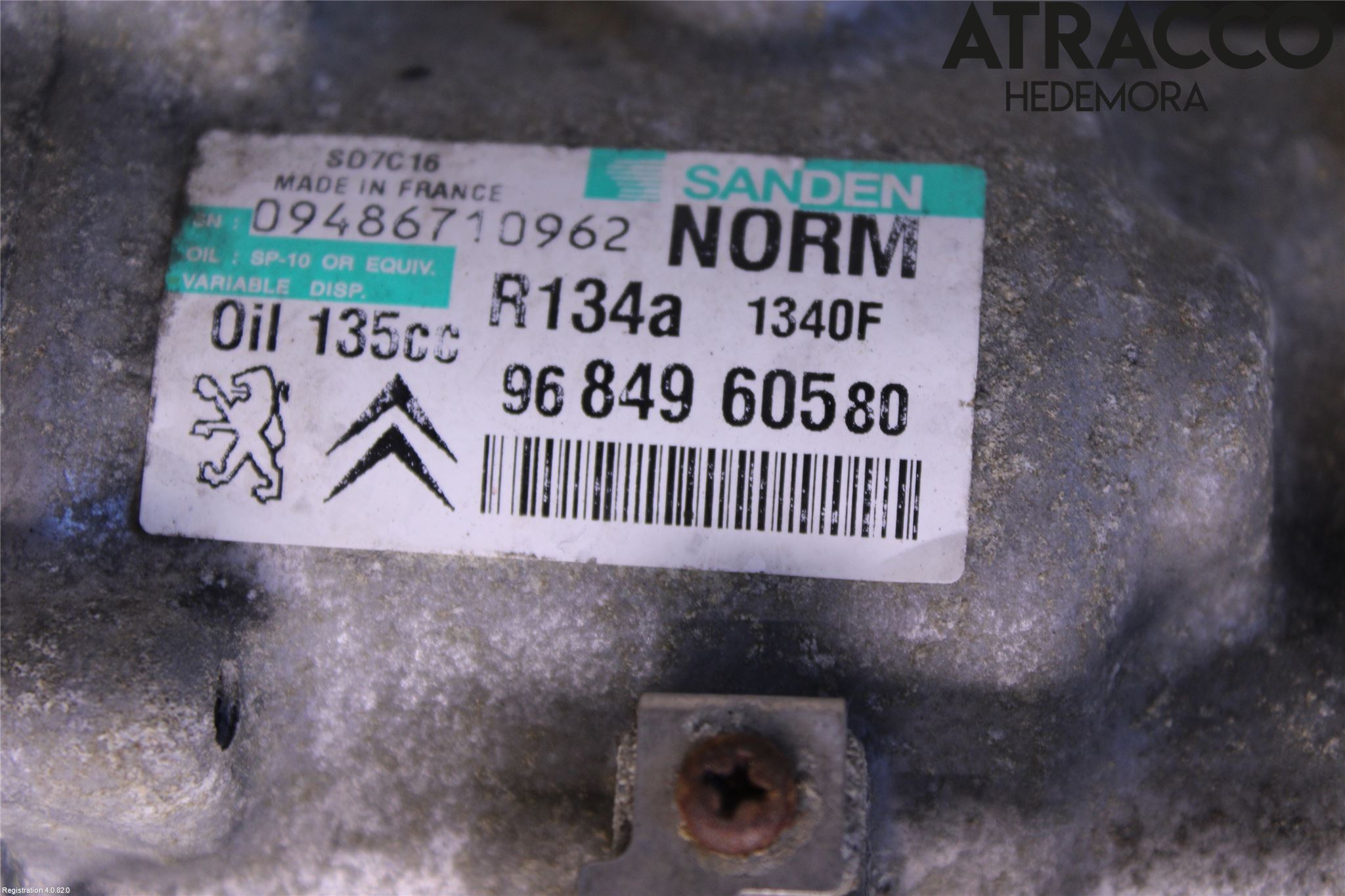 Citroen C4 GRAND PICASSO 07-13 Varme Ac Kompressor