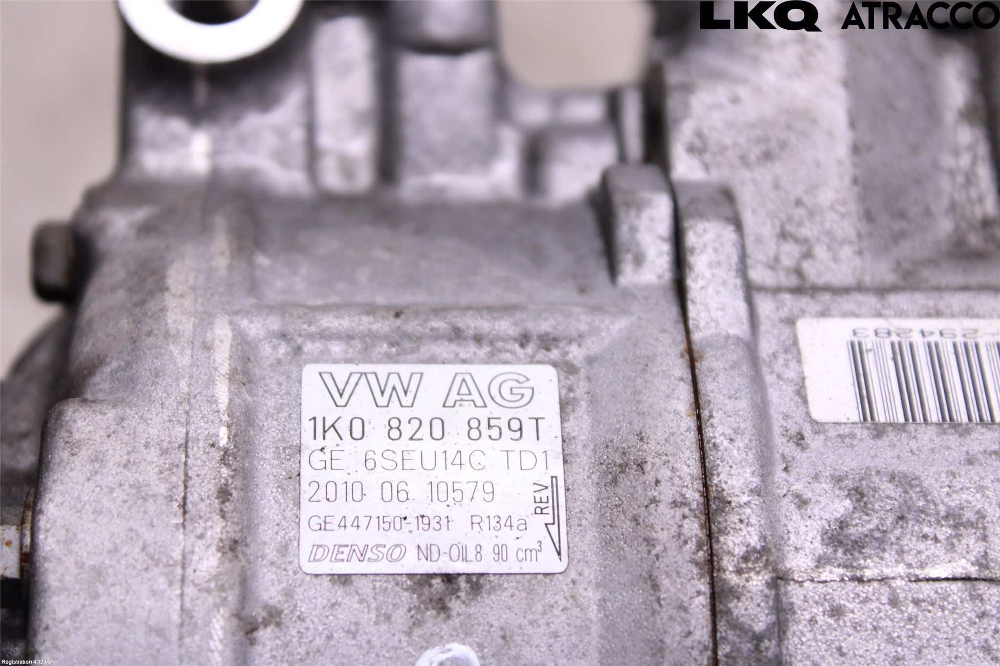 Volkswagen VW GOLF VI 09-13 Varme Ac Kompressor