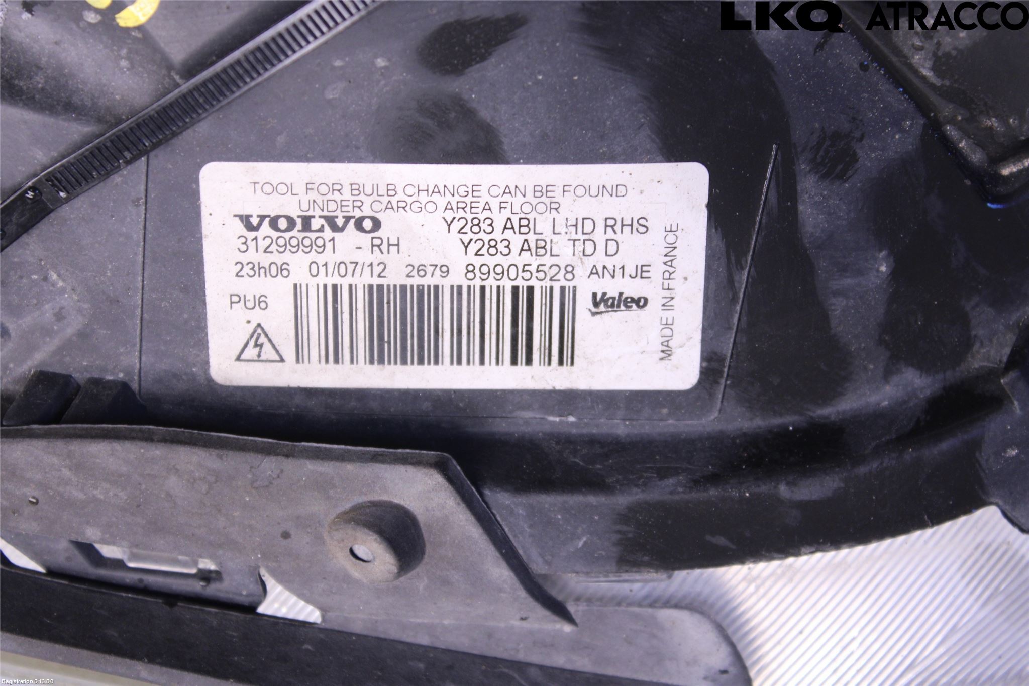 Volvo V60 11-13 Frontlykt Høyre