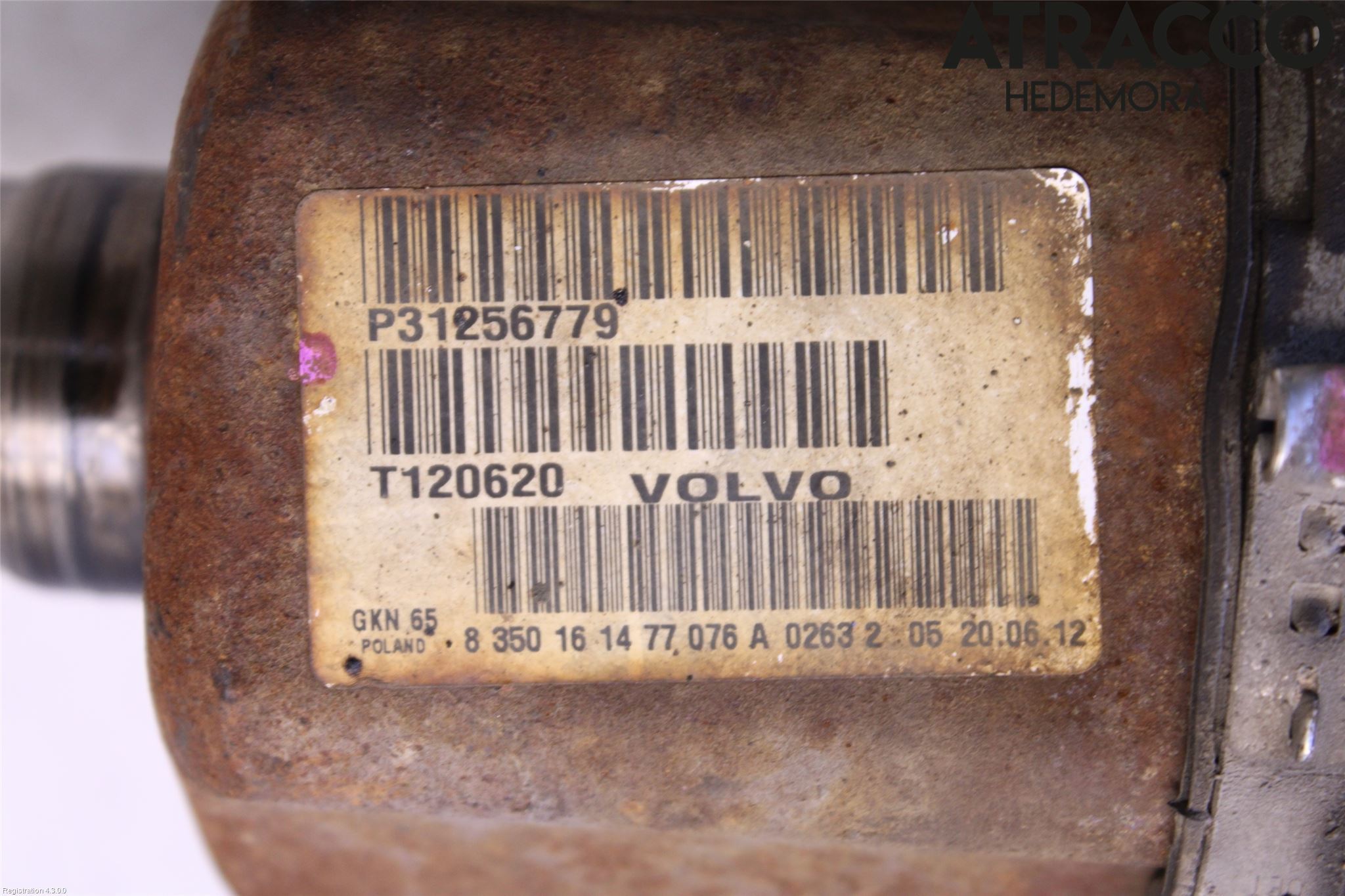 Volvo V70 08-13 Drivaksel Foran Kompl Venstre