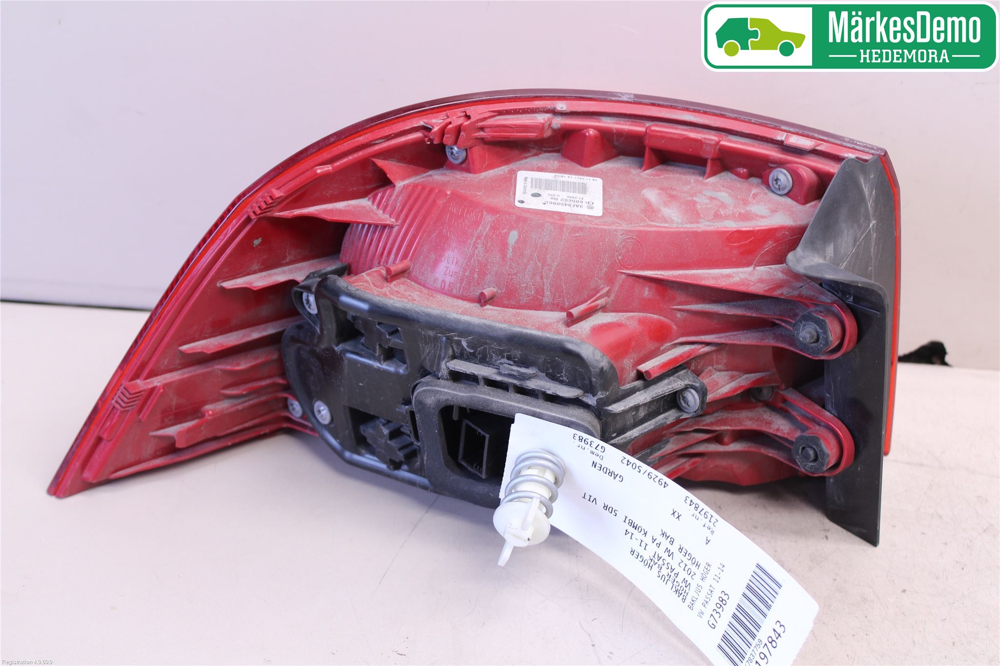 Volkswagen VW PASSAT 11-14 Baklykt Høyre