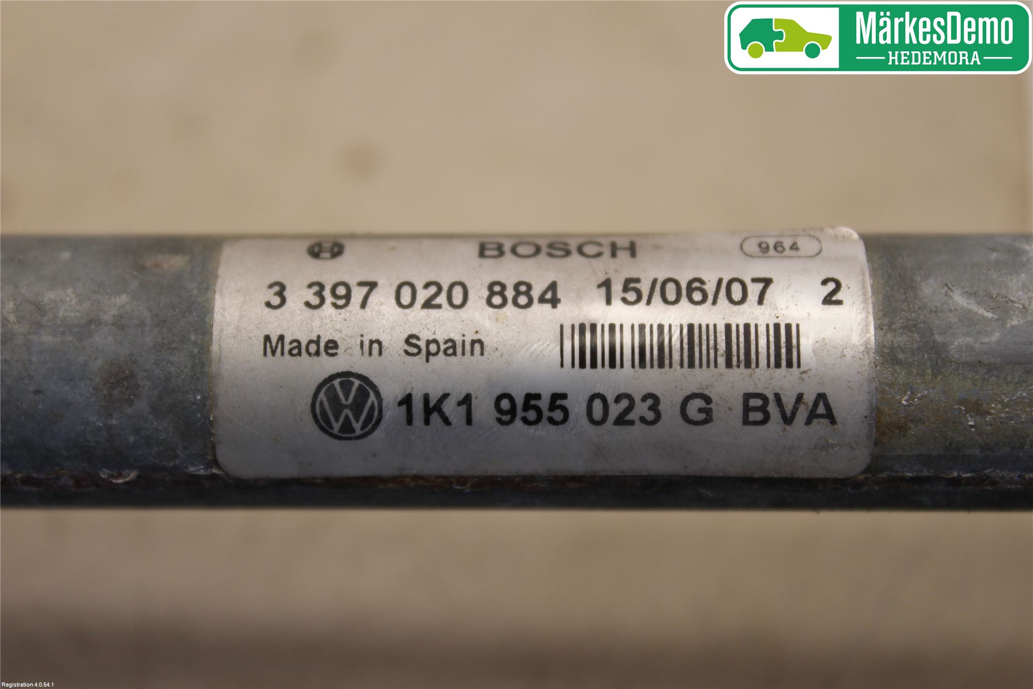 Volkswagen VW GOLF V 04-09 Viskeroverføring Frontrute