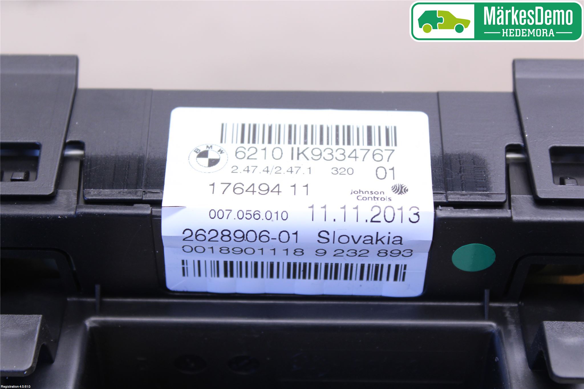 BMW 3 F30/F31/F80 12-19 Instr Kombinert