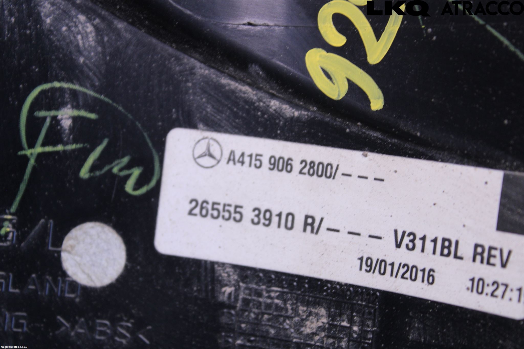 Mercedes-Benz MB CITAN (W415) 13-21 Baklykt Venstre