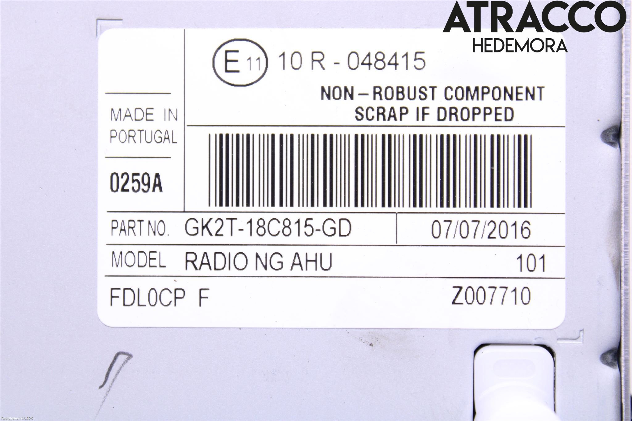 Ford TRANSIT SKÅP/BUSS 14-22 Stereo Radio Med Cd