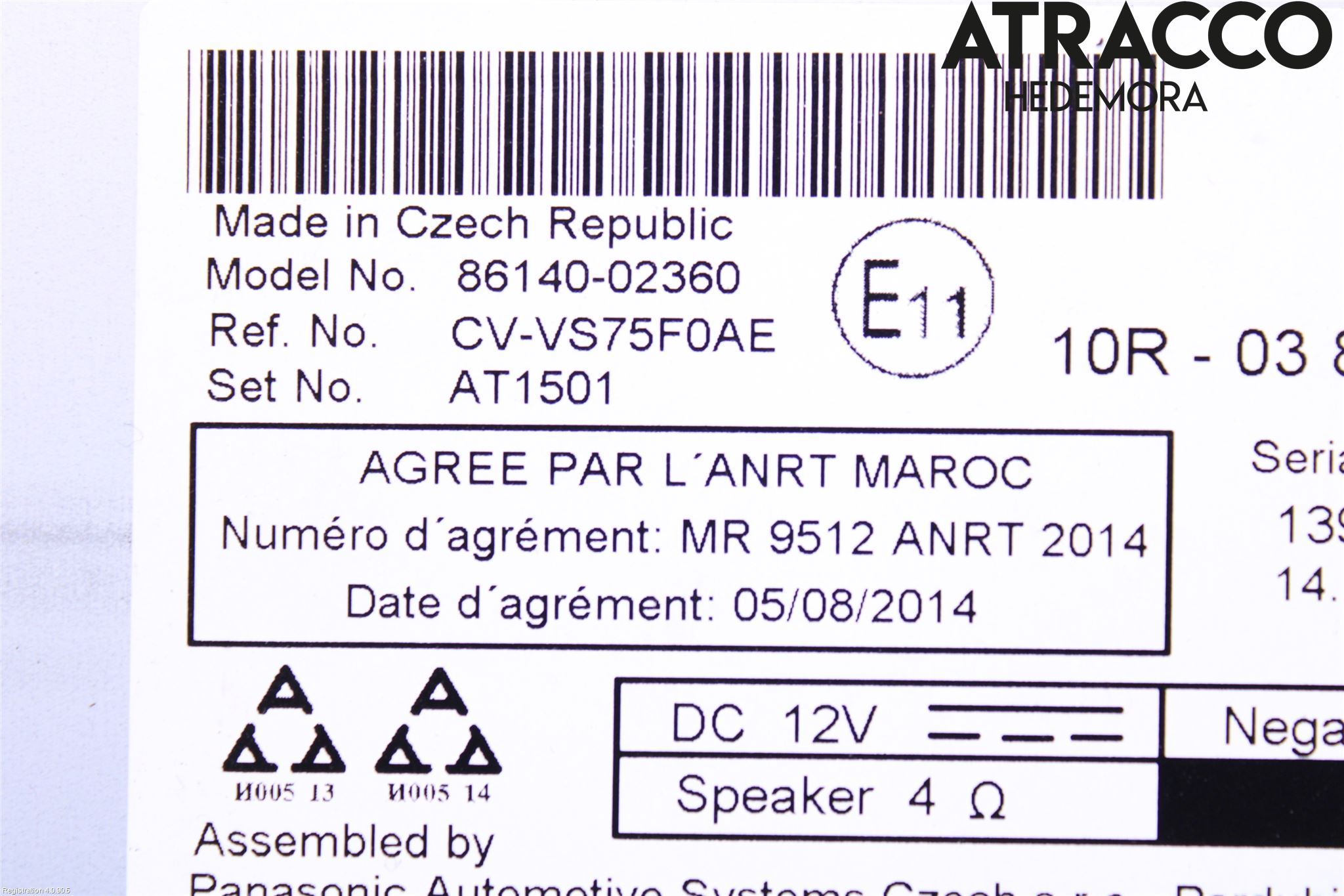 Toyota AURIS 13-19 Stereo Radio Med Cd