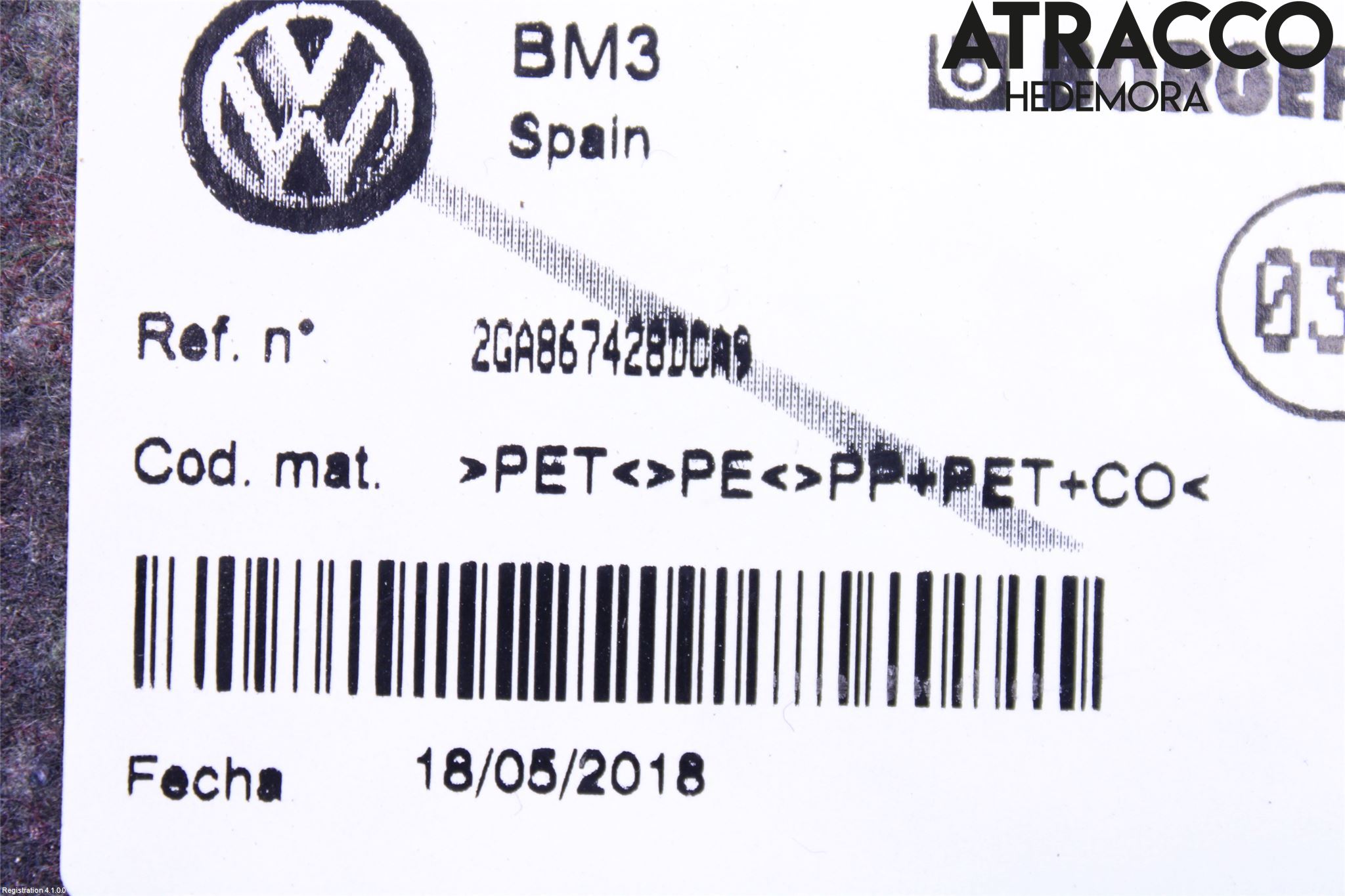 Volkswagen VW T-ROC 18- Innr Bakluketrekk