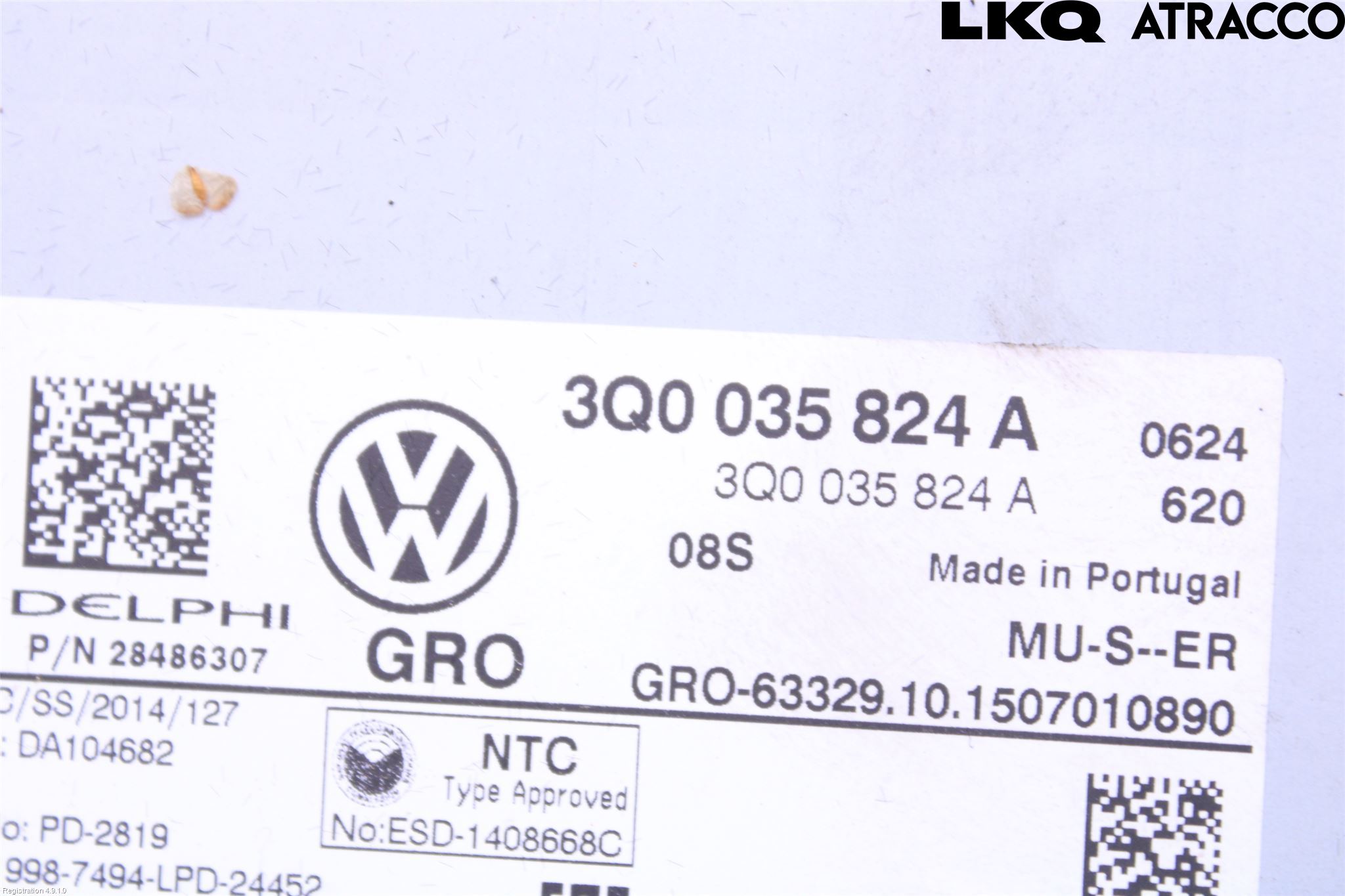 Volkswagen VW GOLF SPORTSVAN 15-20 Stereo Radio Med Cd
