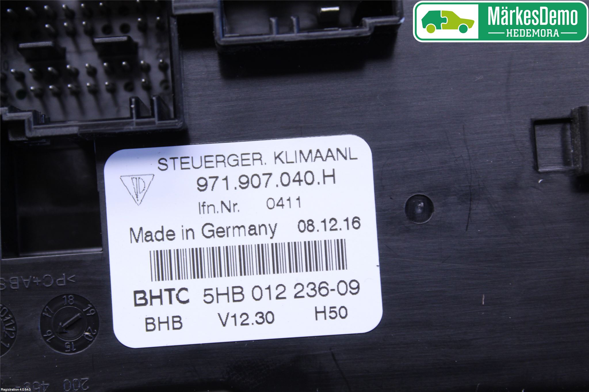 Porsche PANAMERA 09- Varme Ac Betjening-Display