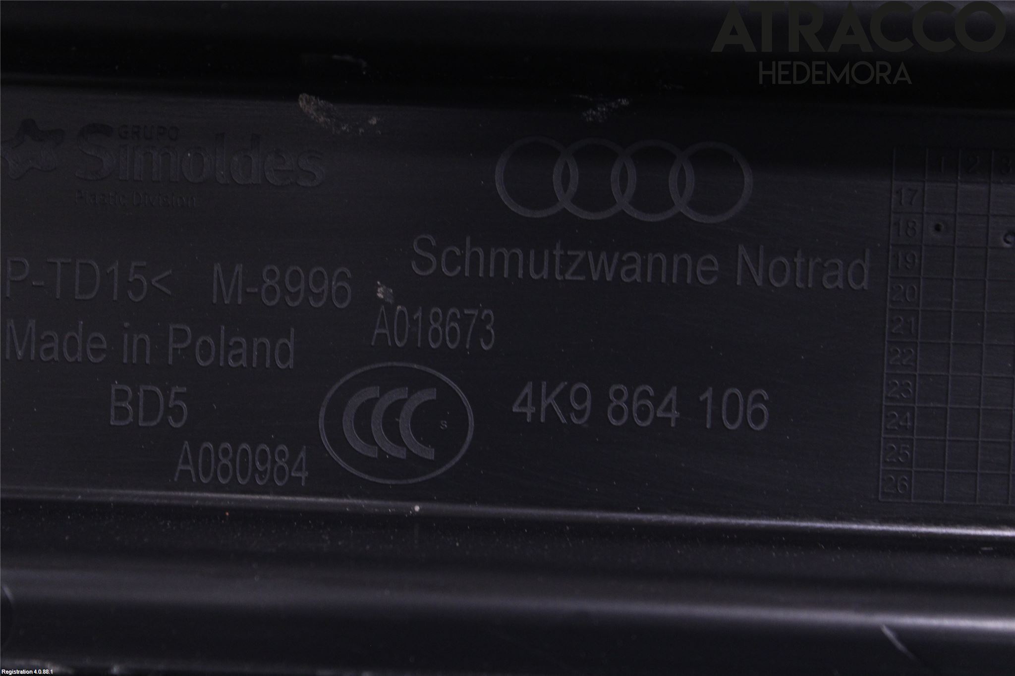 Audi A6 F2/C8 19- Bakluke Bun (Utgår 5023)