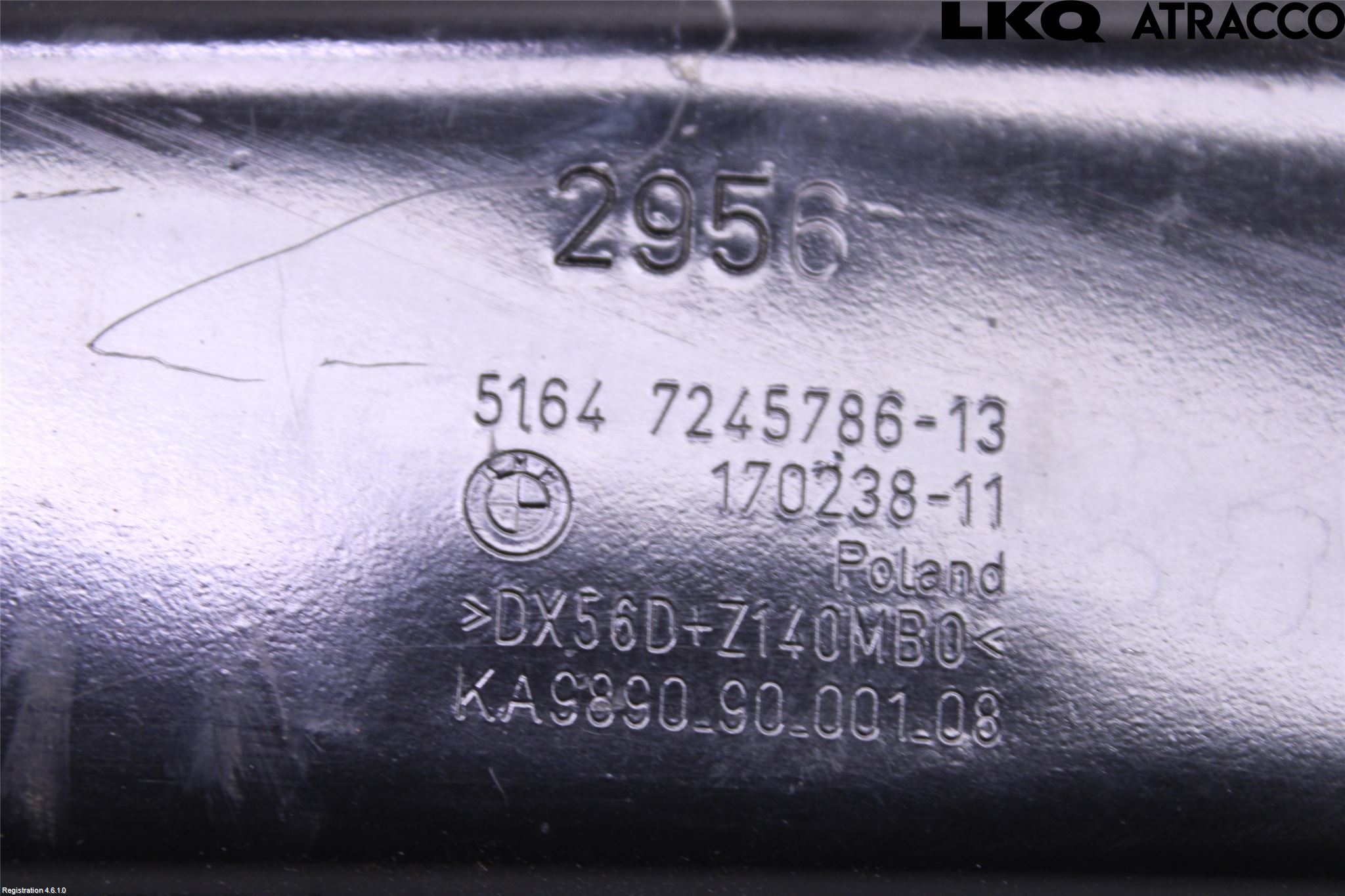 BMW 3 F30/F31/F80 12-19 Panserlåsplate-Bjelke