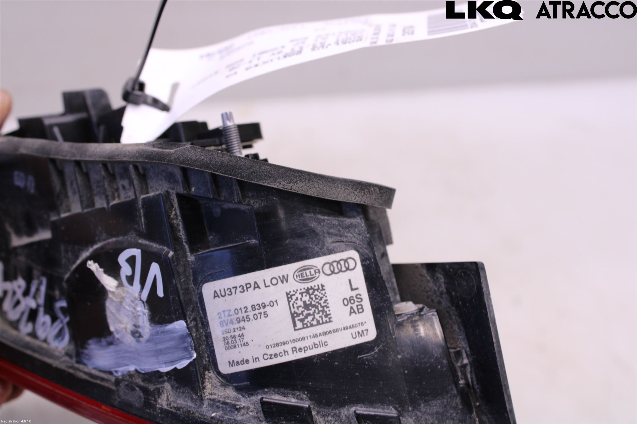 Audi A3/S3 8V 13-20 Baklykt Venstre  På Luke(Indre