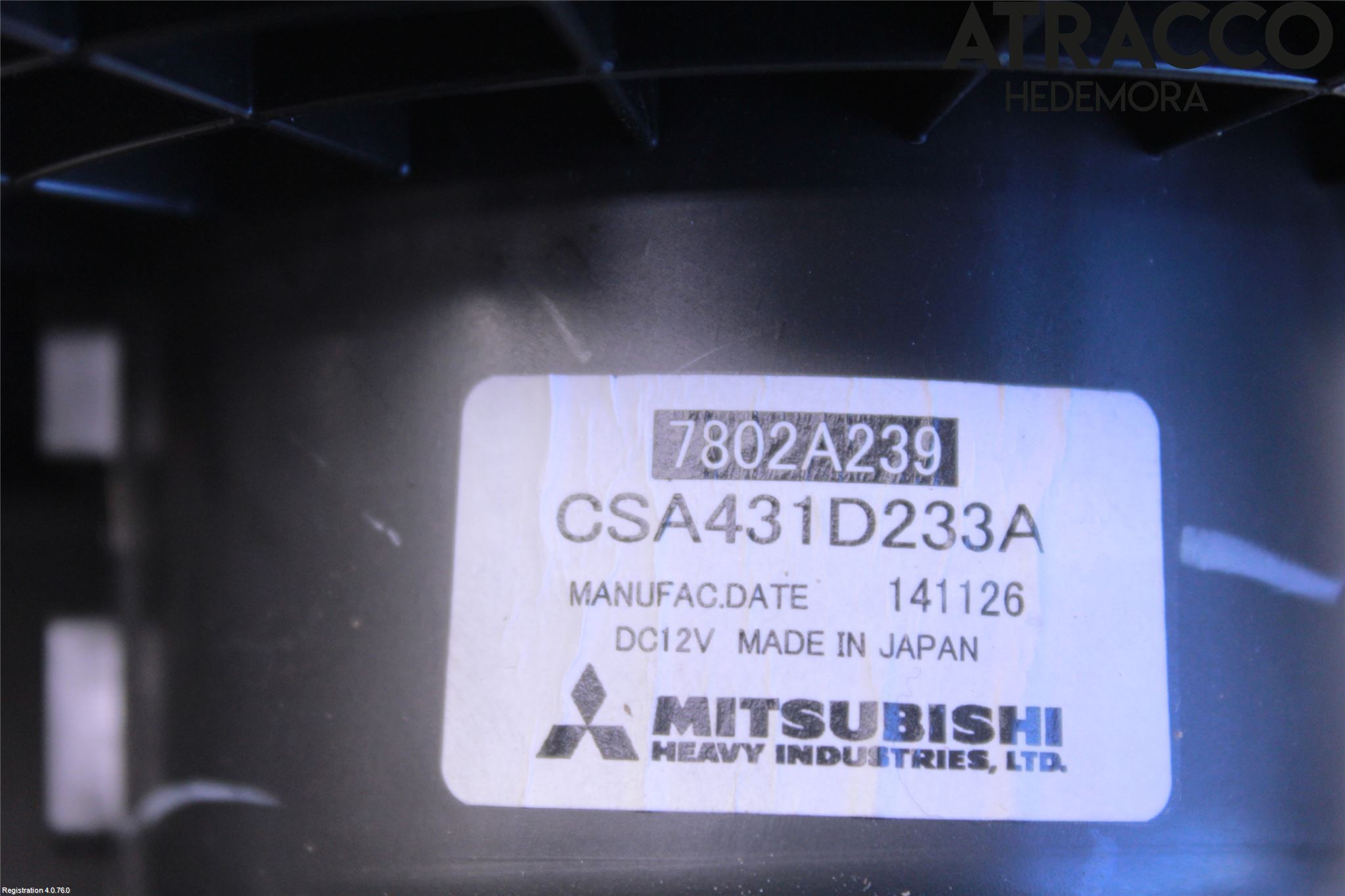Mitsubishi ASX 10-22 Varme Ac Varmeapparatvifte