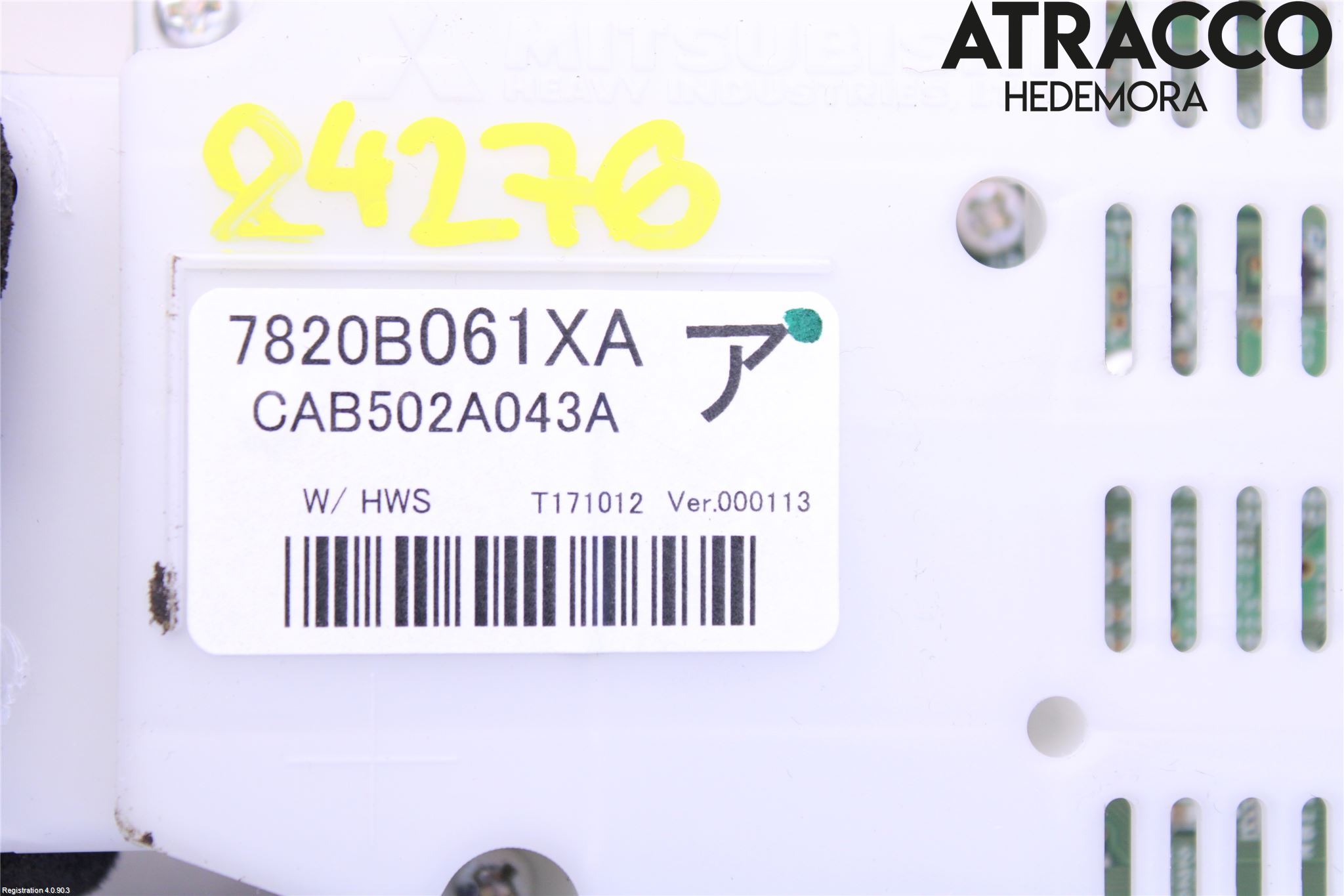 Mitsubishi OUTLANDER 13-21 Varme Ac Betjening-Display