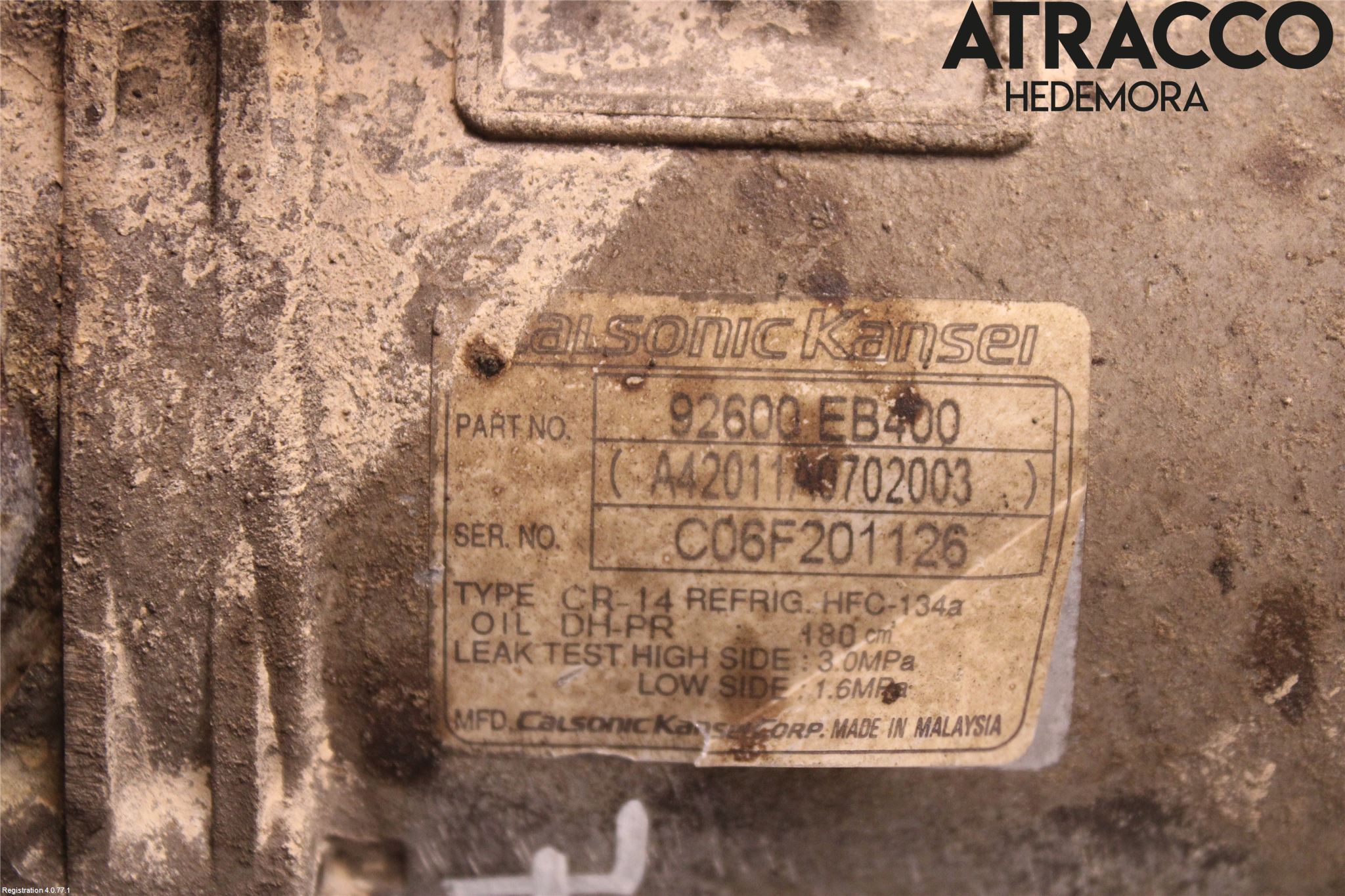 Nissan NAVARA 05-16 Varme Ac Kompressor