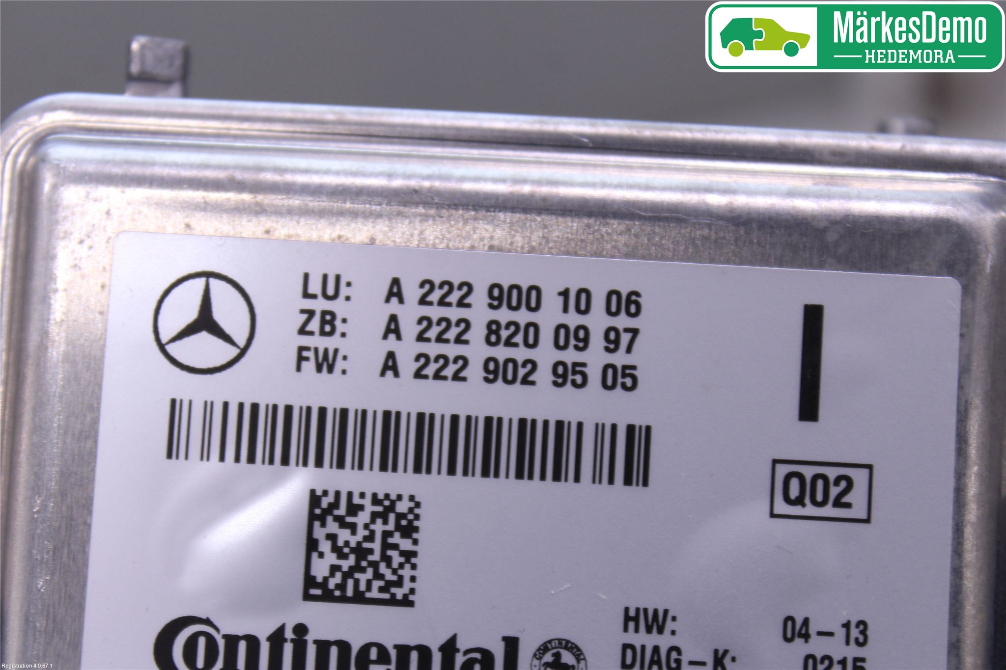Mercedes-Benz MB C-KLASS (W205) 14-21 Sensor Kollisjonsbeskyttelse