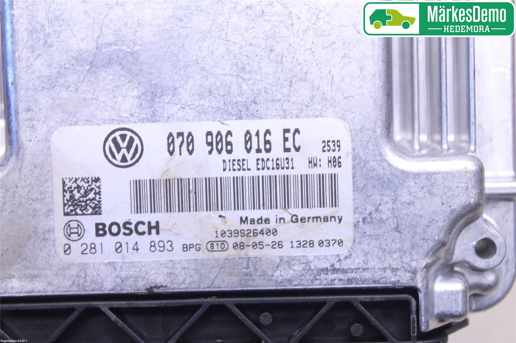 Volkswagen VW TRANSP/CARAVELLE (T5) 04-15 Styreenhet Dieselpumpe