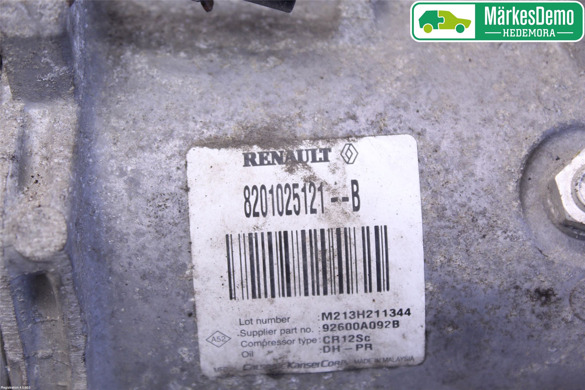 Dacia SANDERO/STEPWAY 13-20 Varme Ac Kompressor