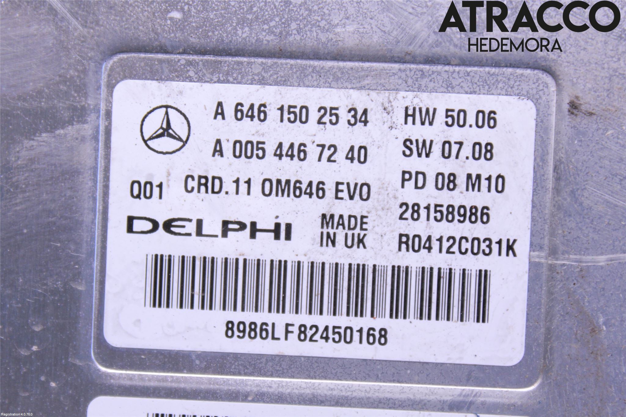 Mercedes-Benz MB C-KLASS (W204) 07-15 Styreenhet Innsprøytning