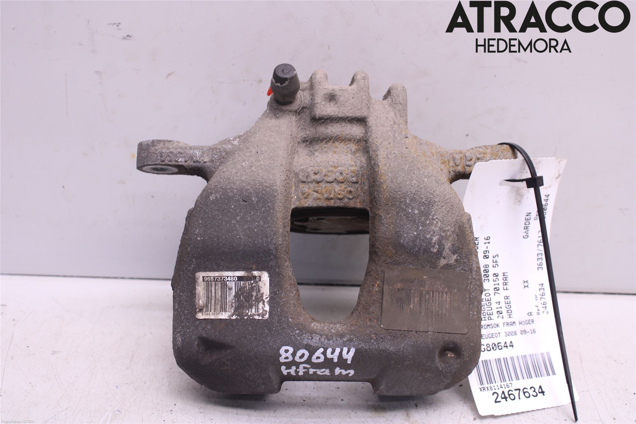 Peugeot 3008 09-16 Bremsecaliper Foran Høyre