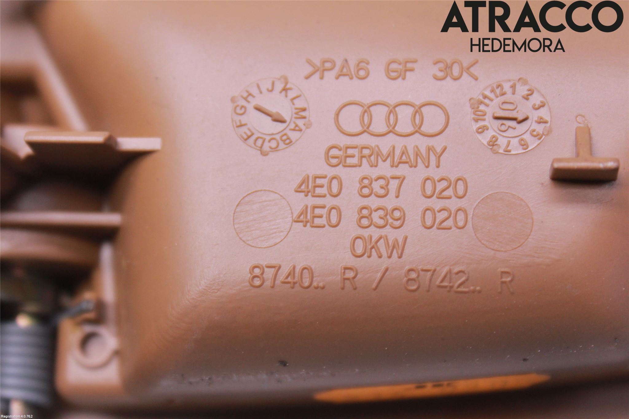 Audi A8/S8 4E  02-09 Innr Dørhandtak H Indre