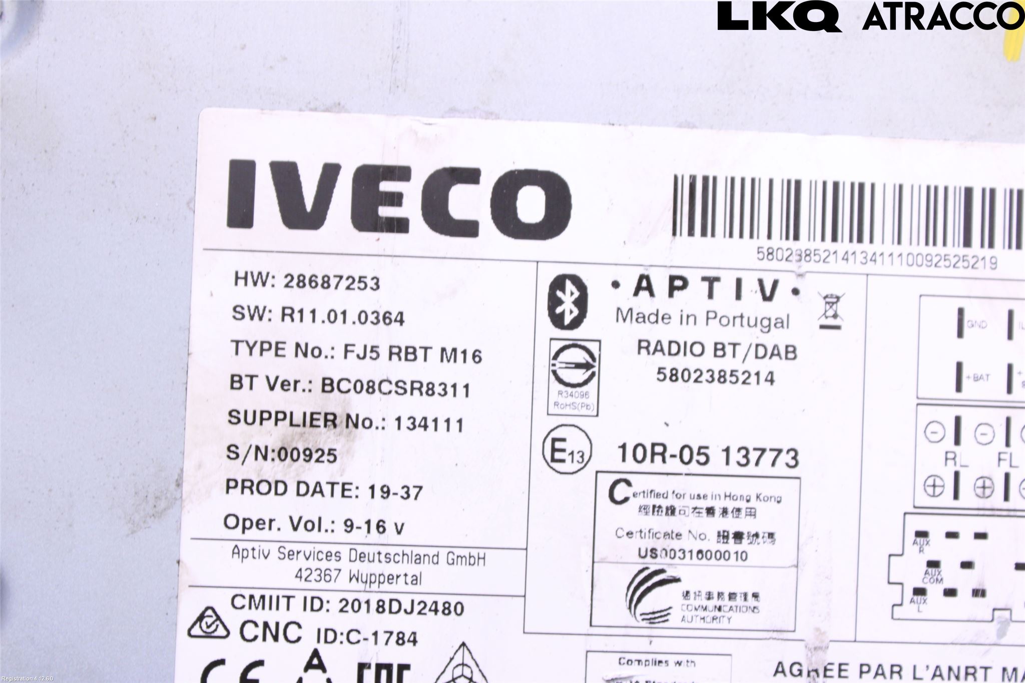 Iveco DAILY 14->> Stereo Radio Med Cd