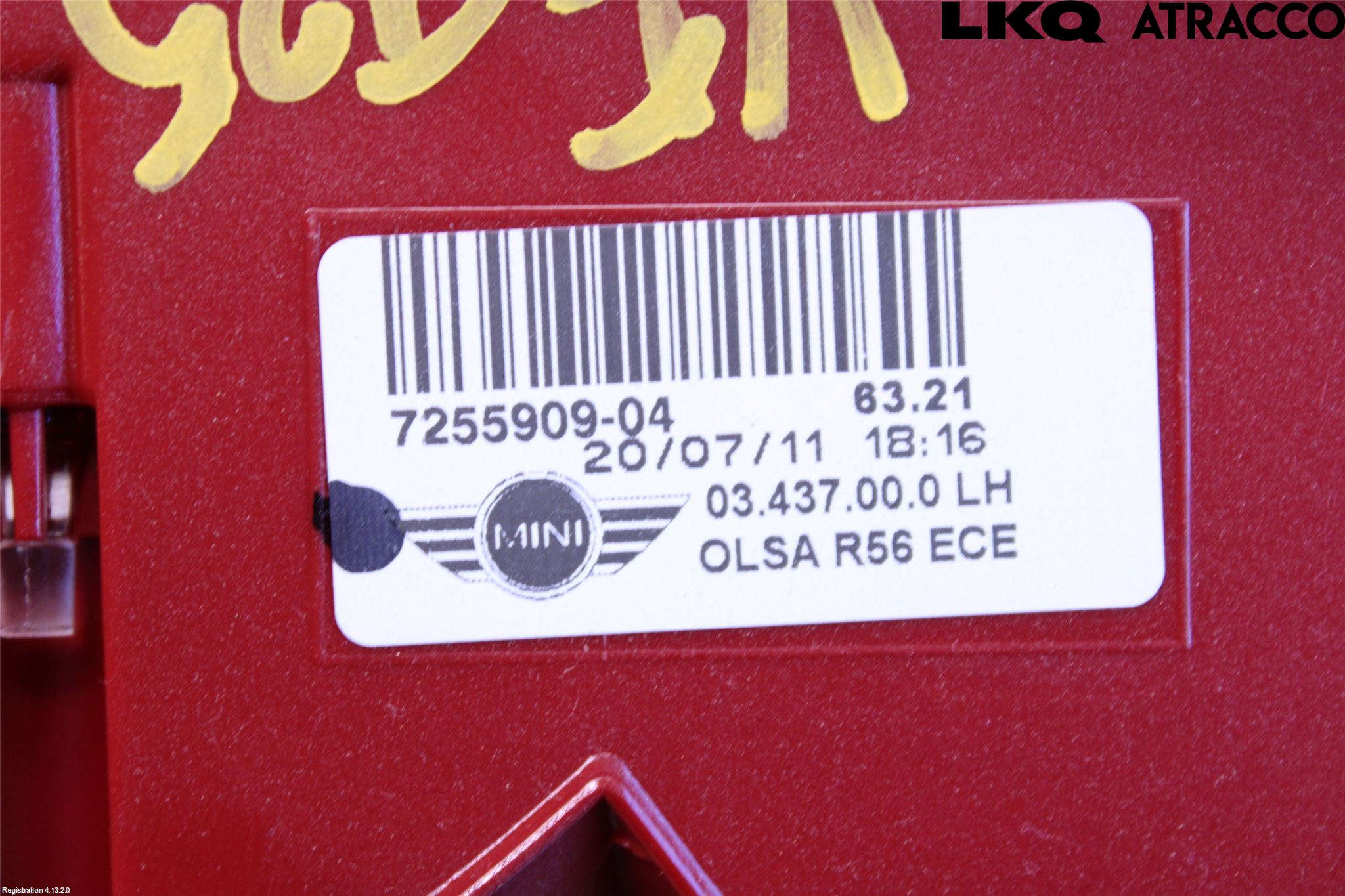Mini COUPE R56 05-14 Baklykt Venstre