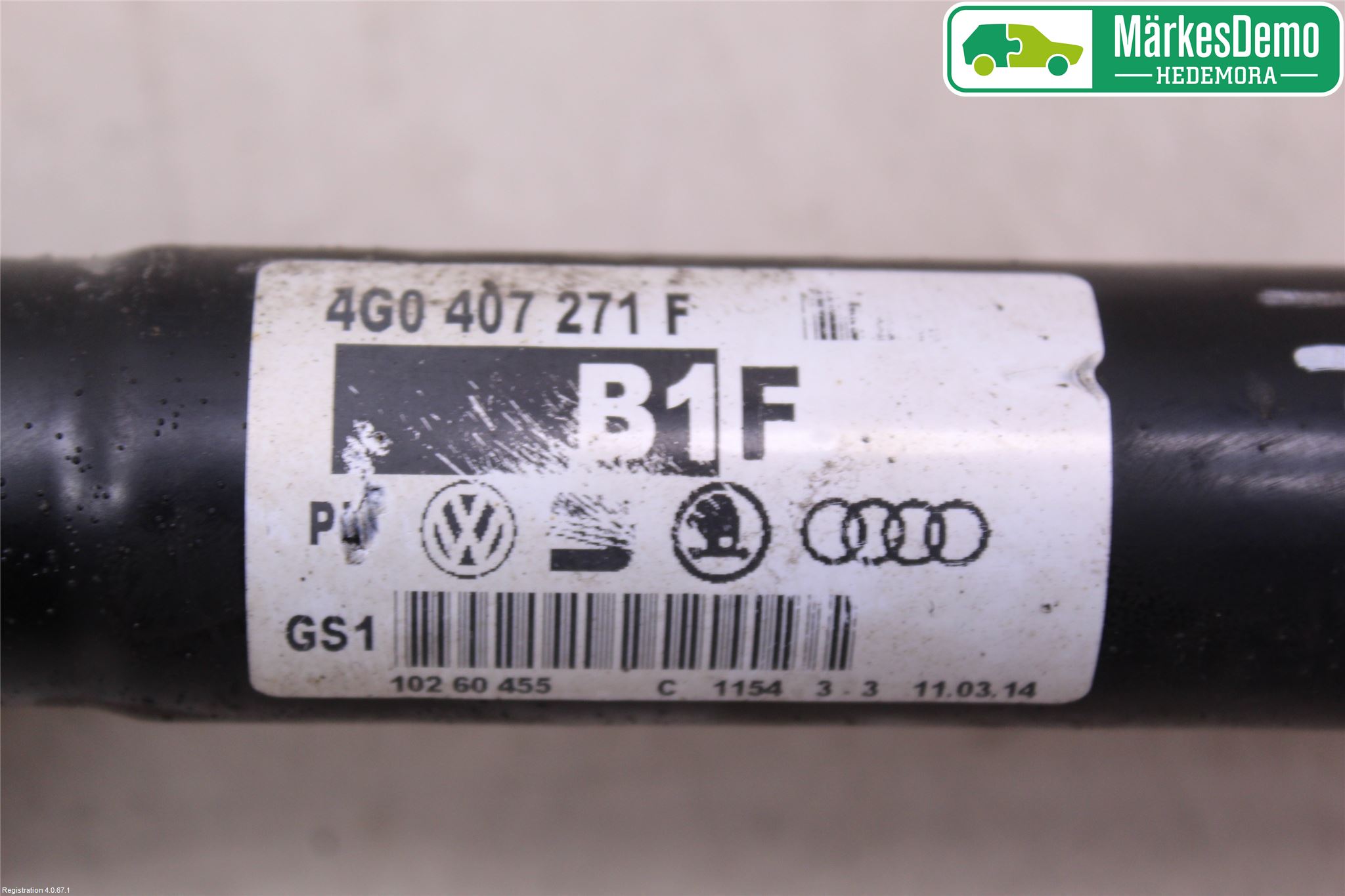 Audi A6/S6 4G 11-18 Drivaksel Foran Kompl Venstre