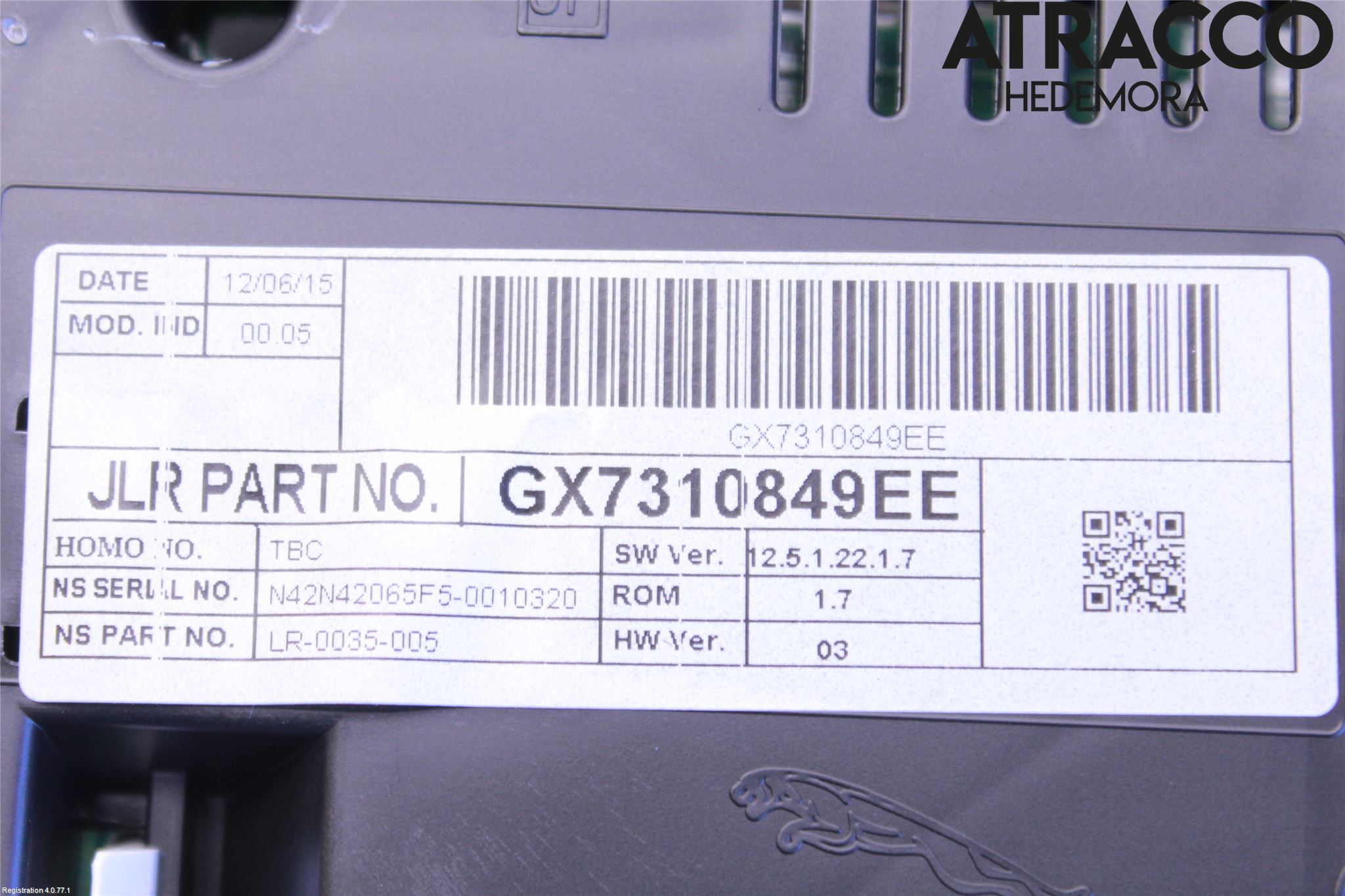 Jaguar XE (X760) 15-24 Instr Kombinert
