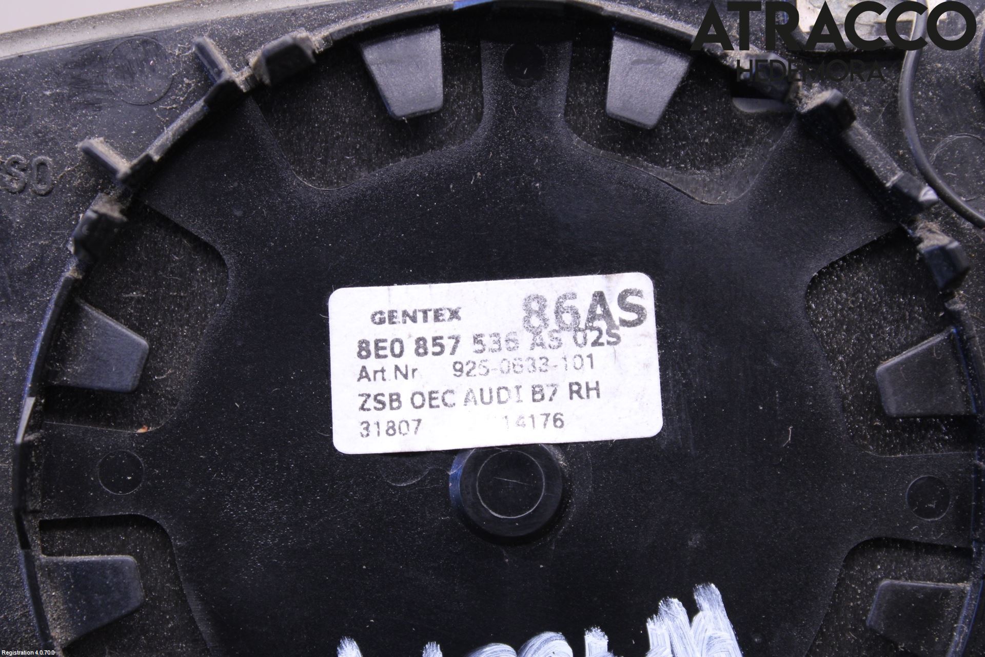 Audi A4/S4 05-07 Speil Glass H