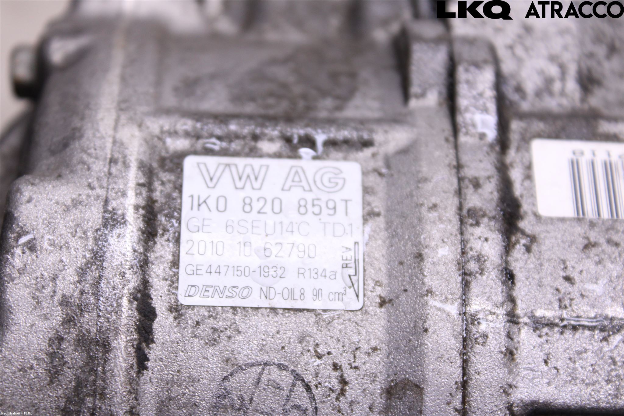 Volkswagen VW GOLF VI 09-13 Varme Ac Kompressor