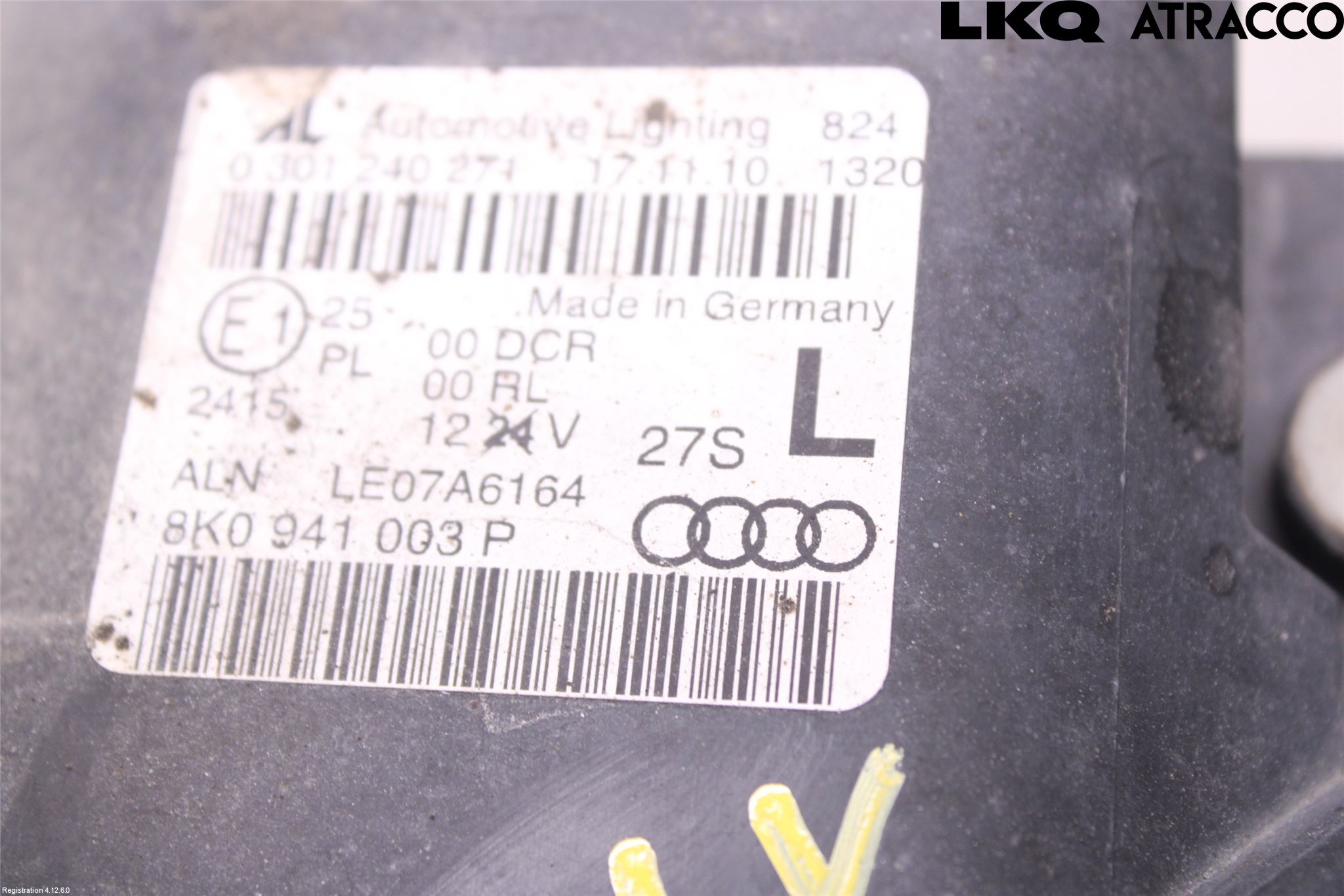 Audi A4/S4 08-11 Frontlykt Venstre