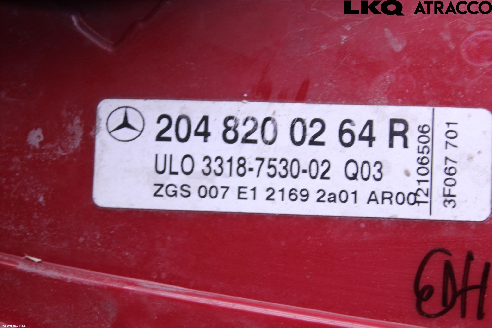 Mercedes-Benz MB C-KLASS (W204) 07-15 Baklykt Høyre