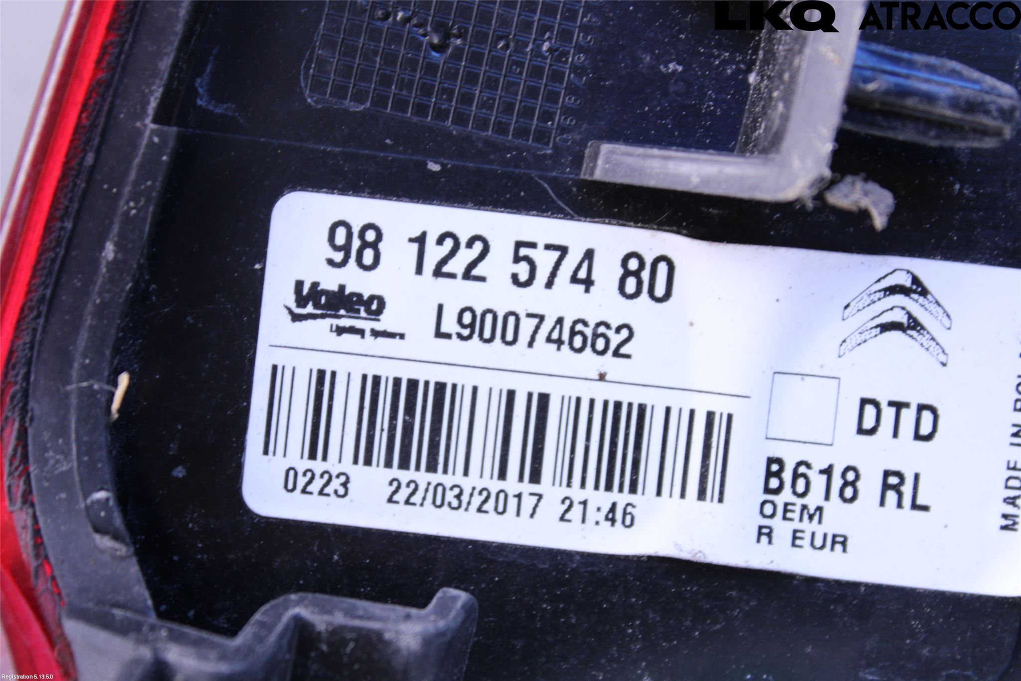 Citroen C3 AIRCROSS 18-23 Baklykt Høyre