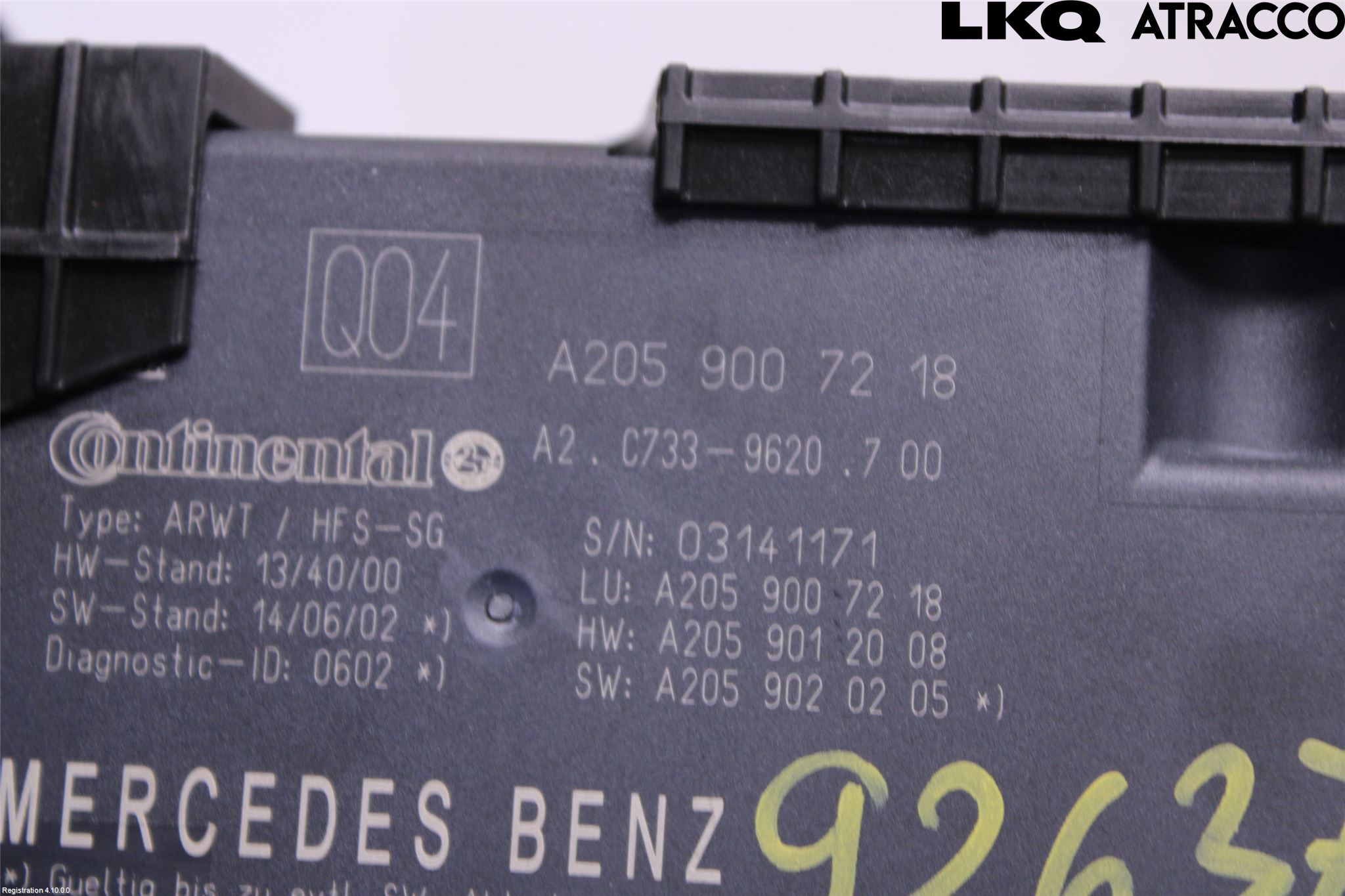 Mercedes-Benz MB C-KLASS (W205) 14-21 Styreenhet Bakluke