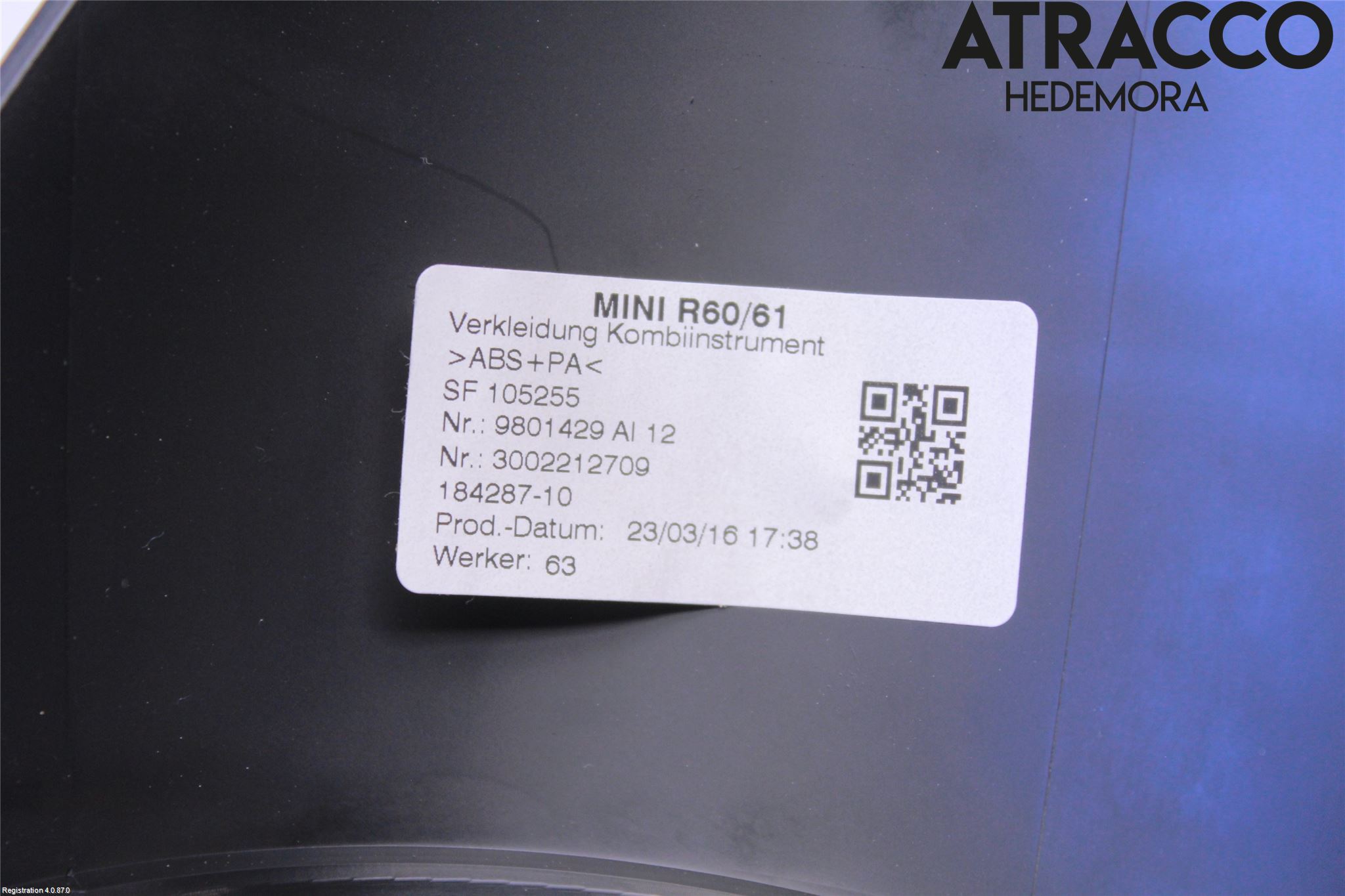 Mini COUNTRYMAN R60 11-16 Instrument Ramme