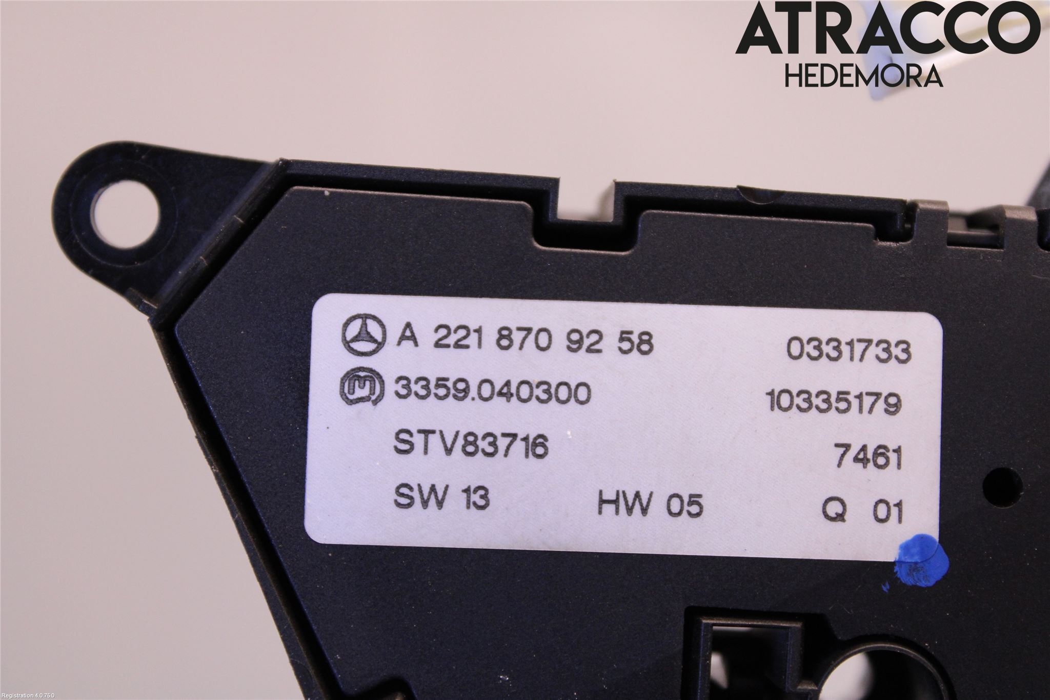 Mercedes-Benz MB S-KLASS (W221) 05-13 Bryter Sete Regulering