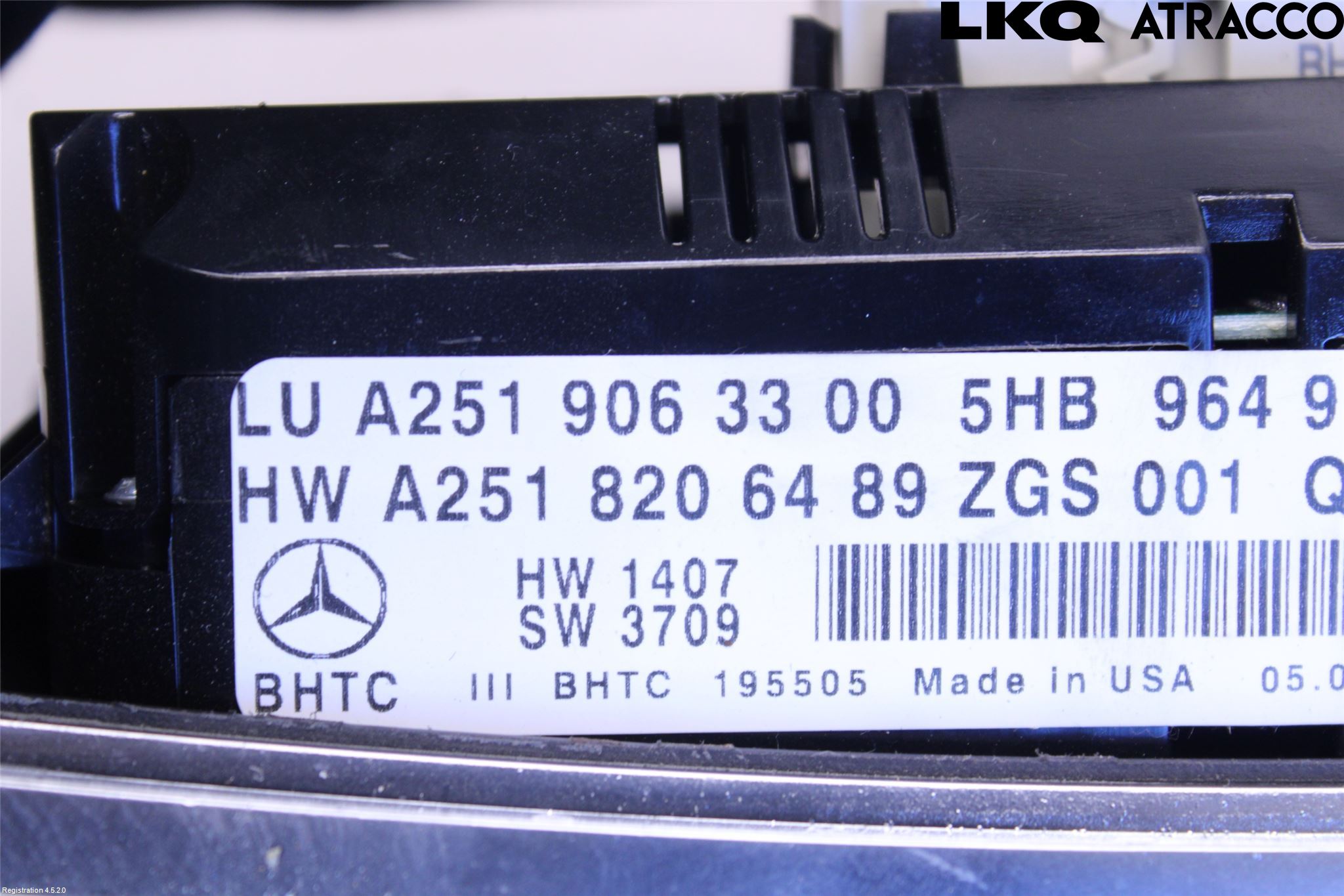 Mercedes-Benz MB R-KLASS (W251) 05-13 Varme Ac Betjening-Display
