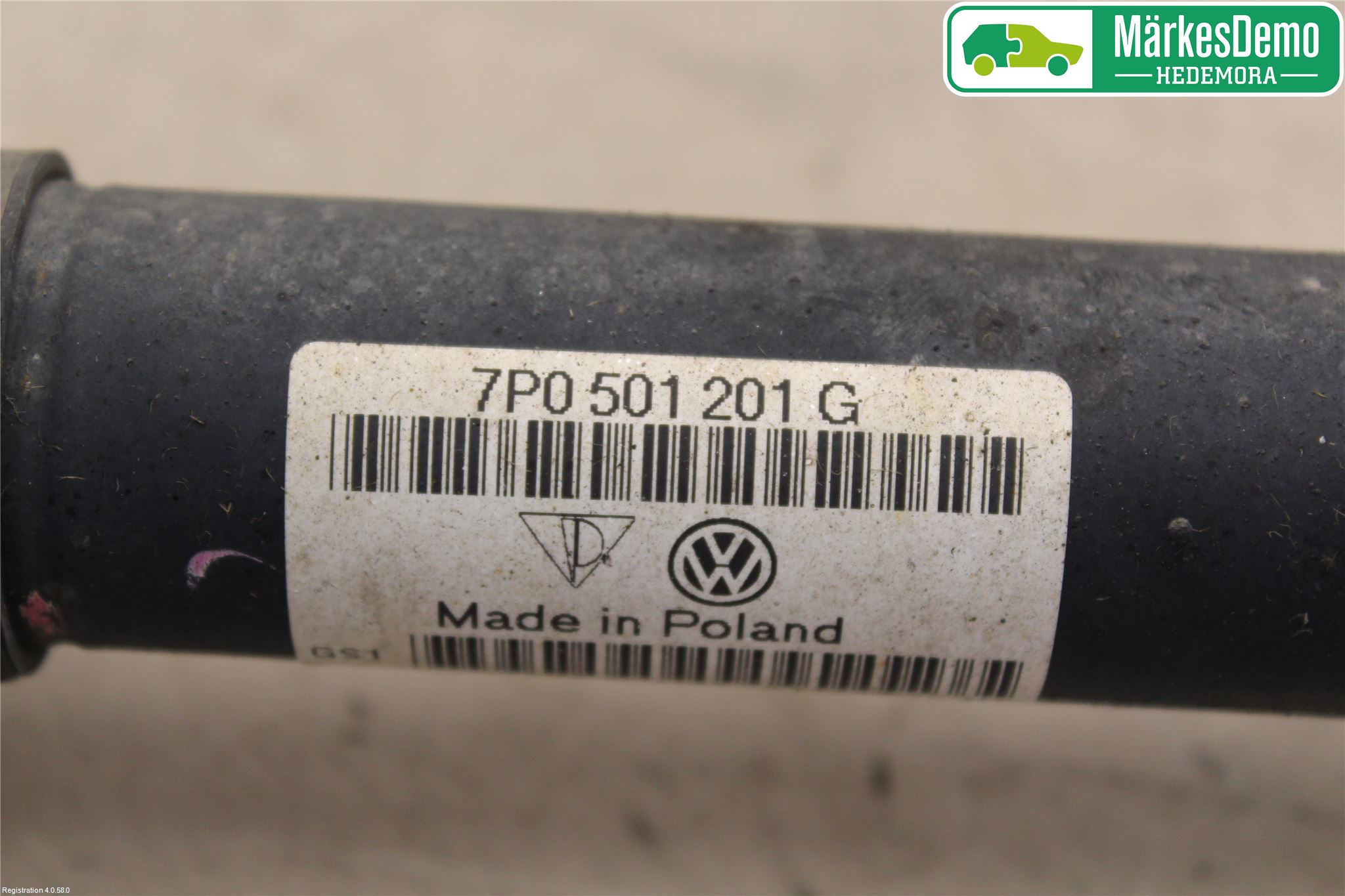 Volkswagen VW TOUAREG 7P 11-18 Drivaksel Bak Kompl Høyre
