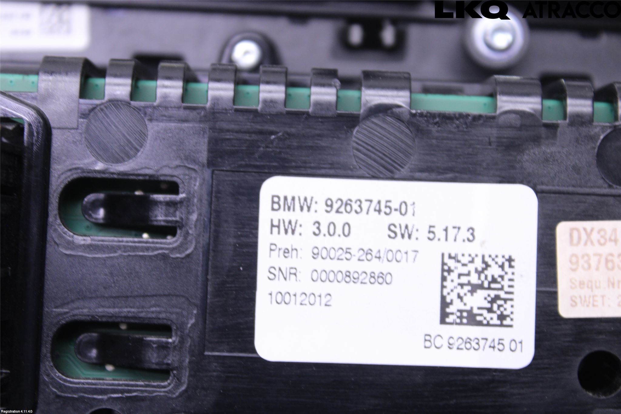 BMW 5 F10/F11/F18 09-17 Varme Ac Betjening-Display