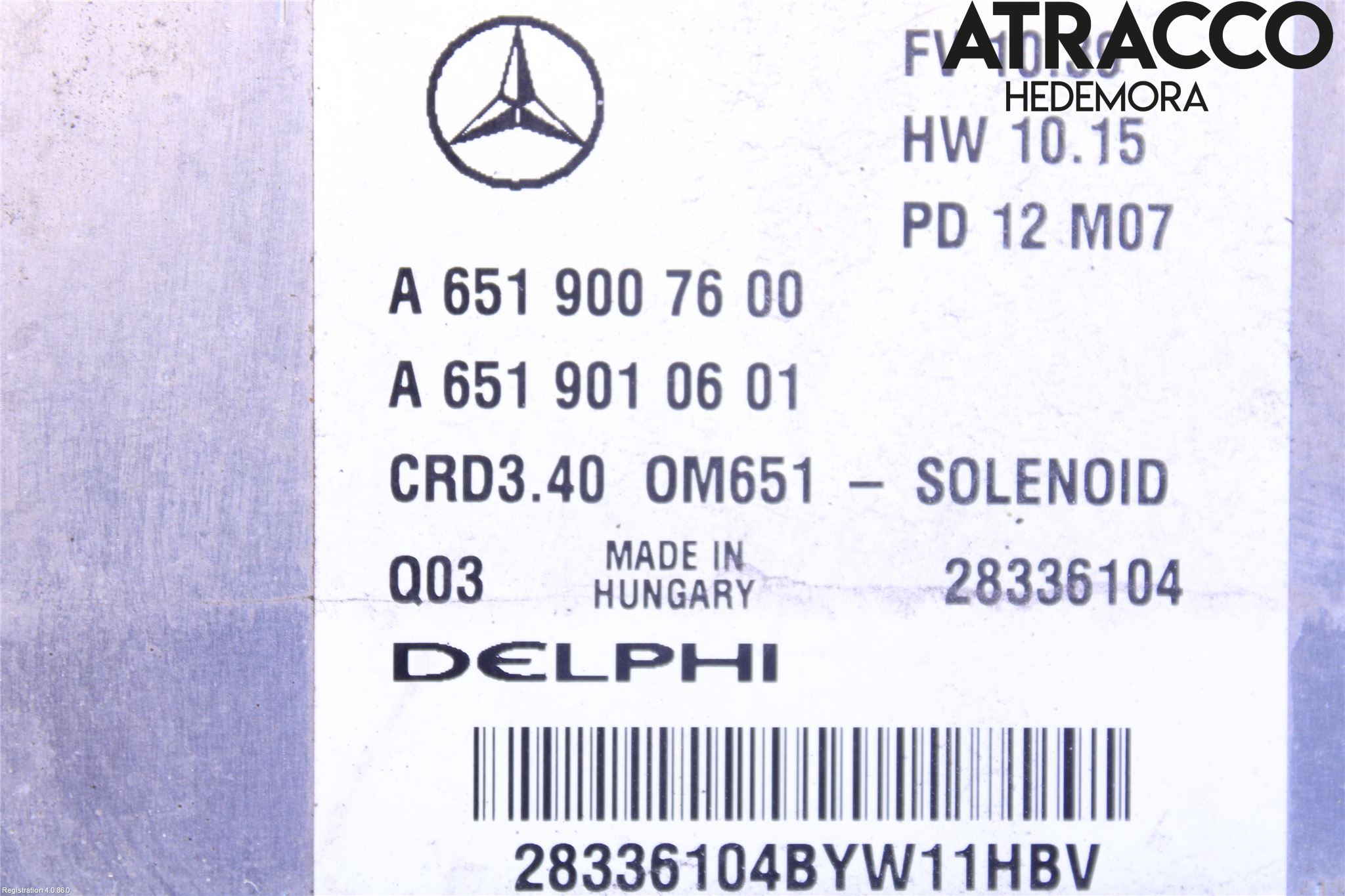 Mercedes-Benz MB A-KLASS (W176) 13-18 Styreenhet Dieselpumpe