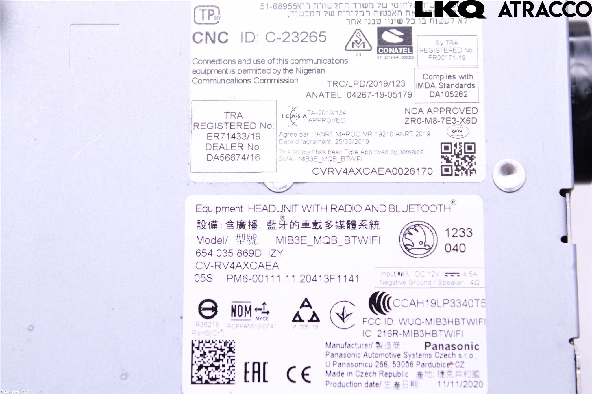 Skoda SCALA 19- Stereo Radio Med Cd