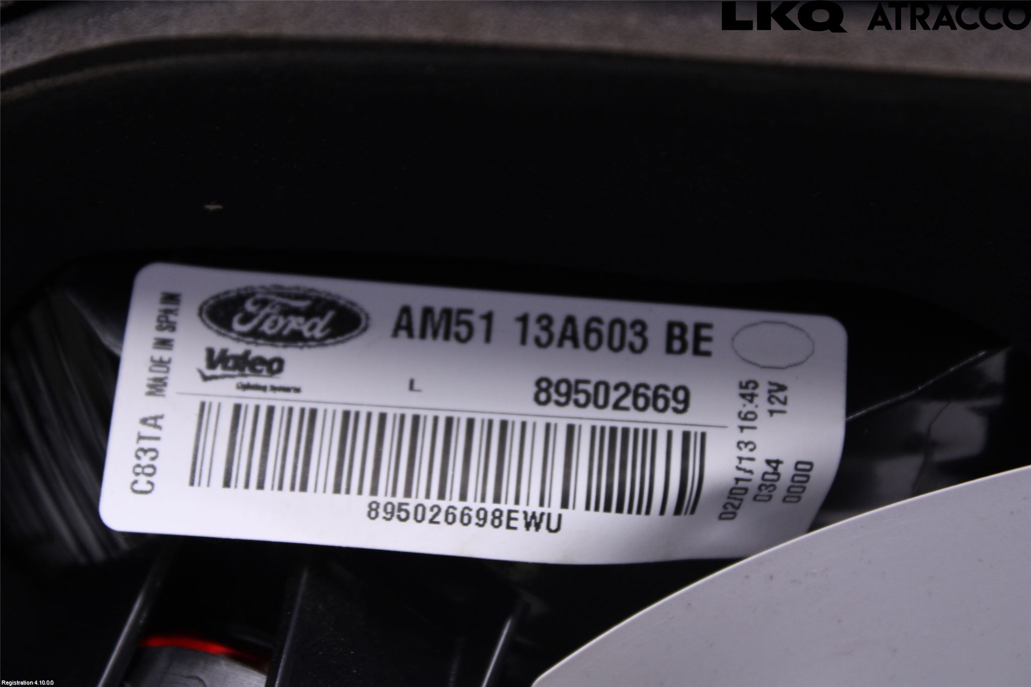 Ford C-MAX II  11-14 Baklykt Venstre  På Luke(Indre