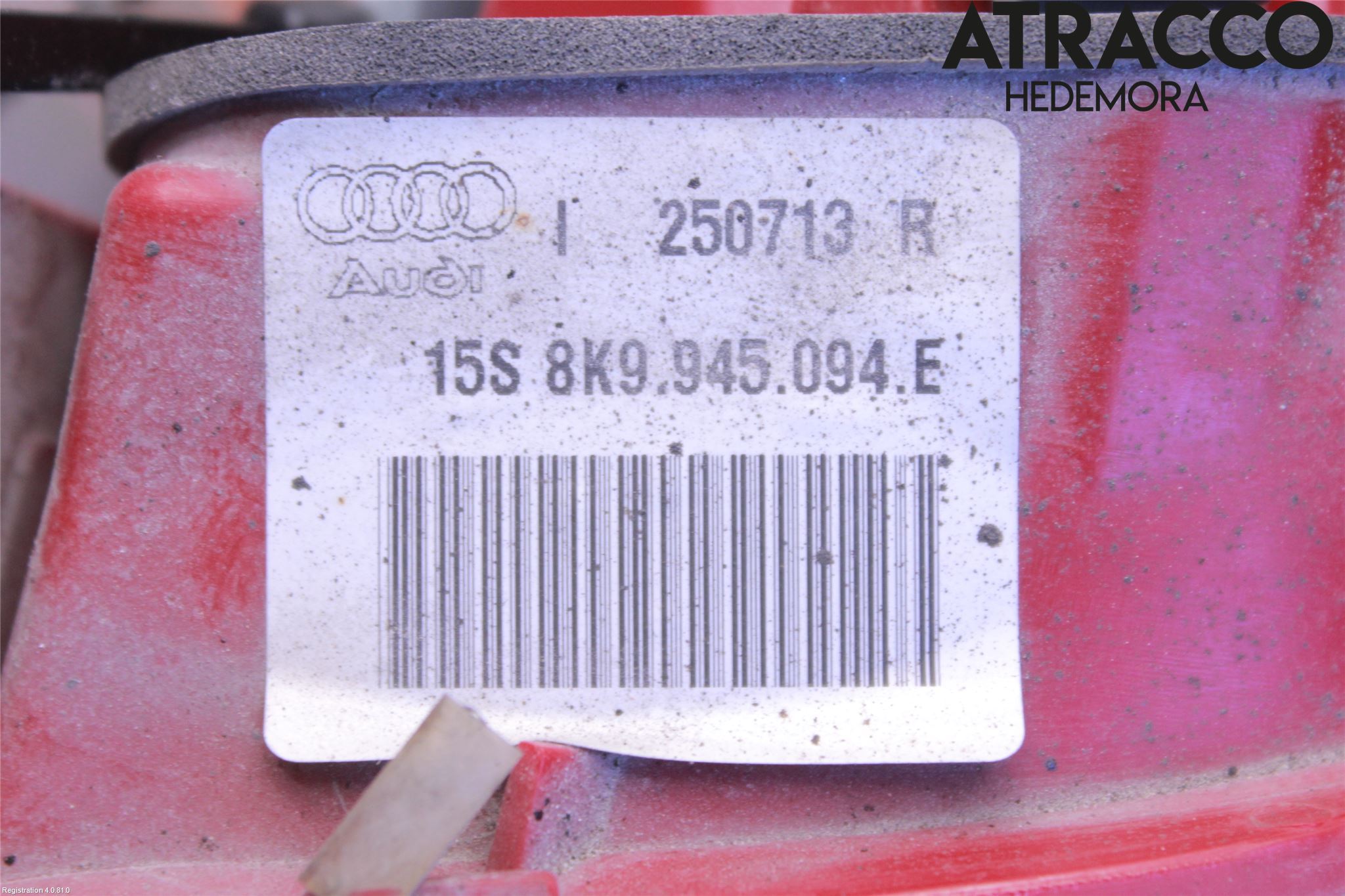 Audi A4 ALLROAD 09-16 Baklykt Høyre  På Luke(Indre)