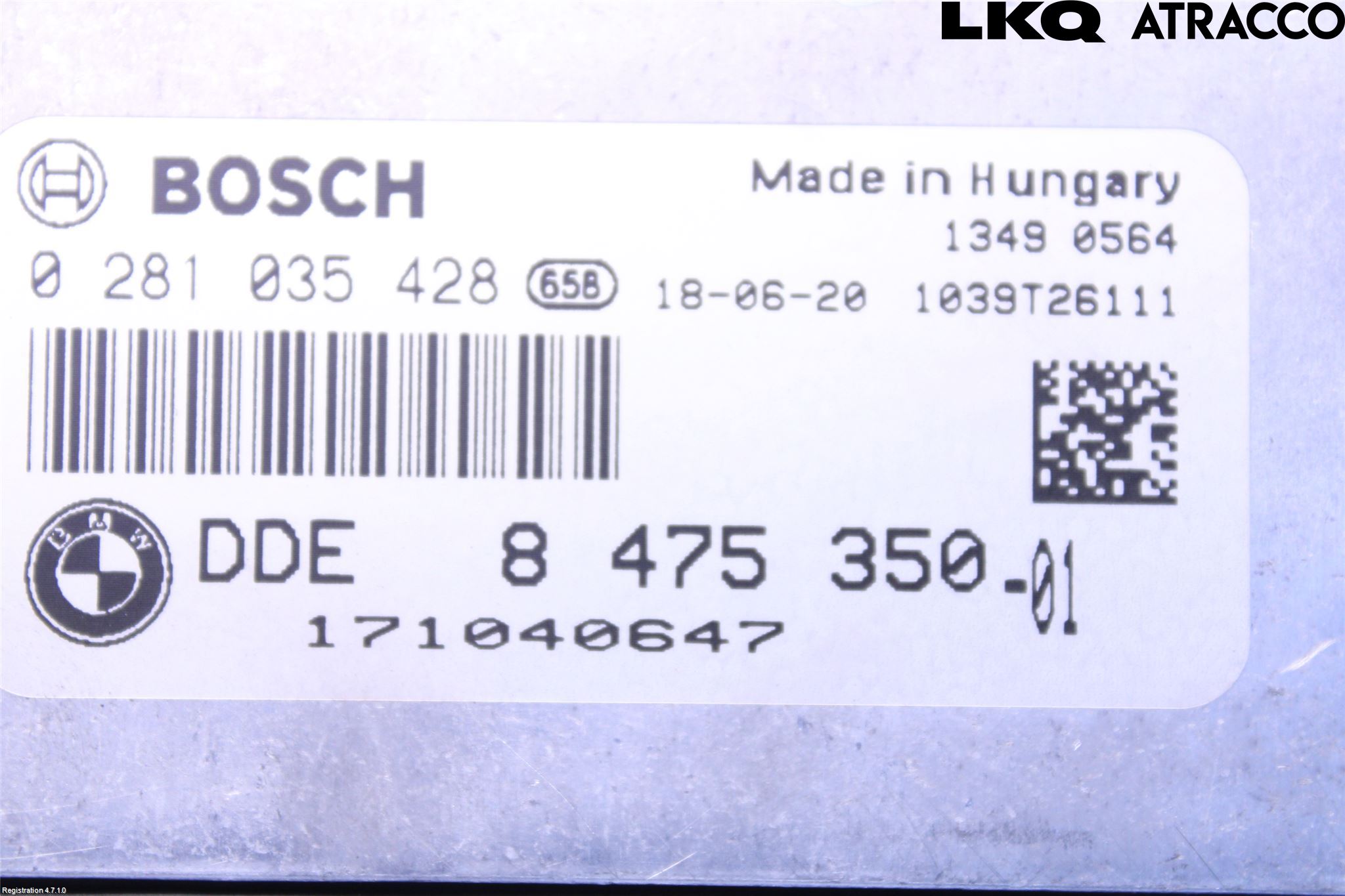 BMW 3 F30/F31/F80 12-19 Styreenhet Dieselpumpe