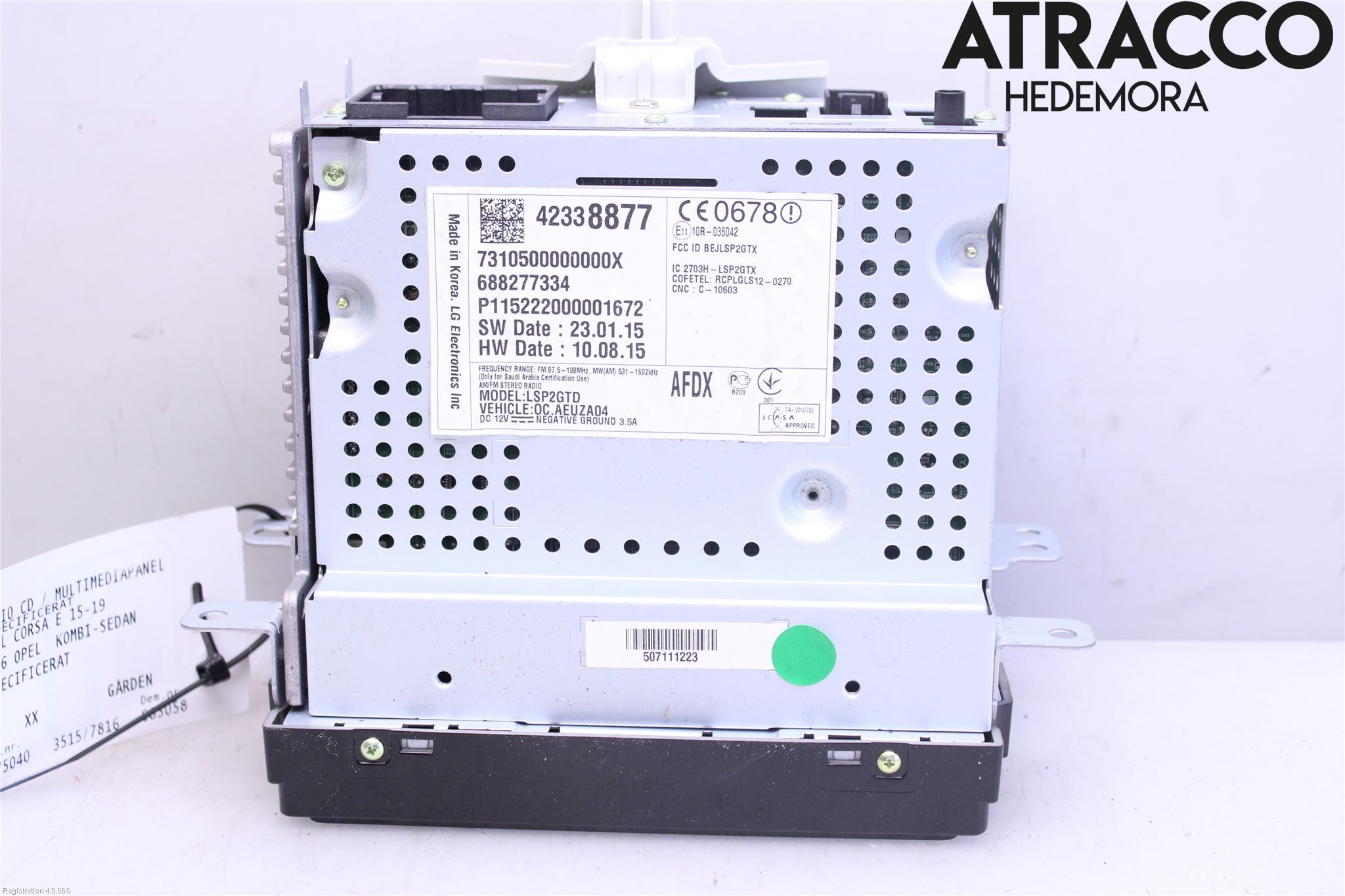 Opel CORSA E 15-19 Stereo Radio Med Cd